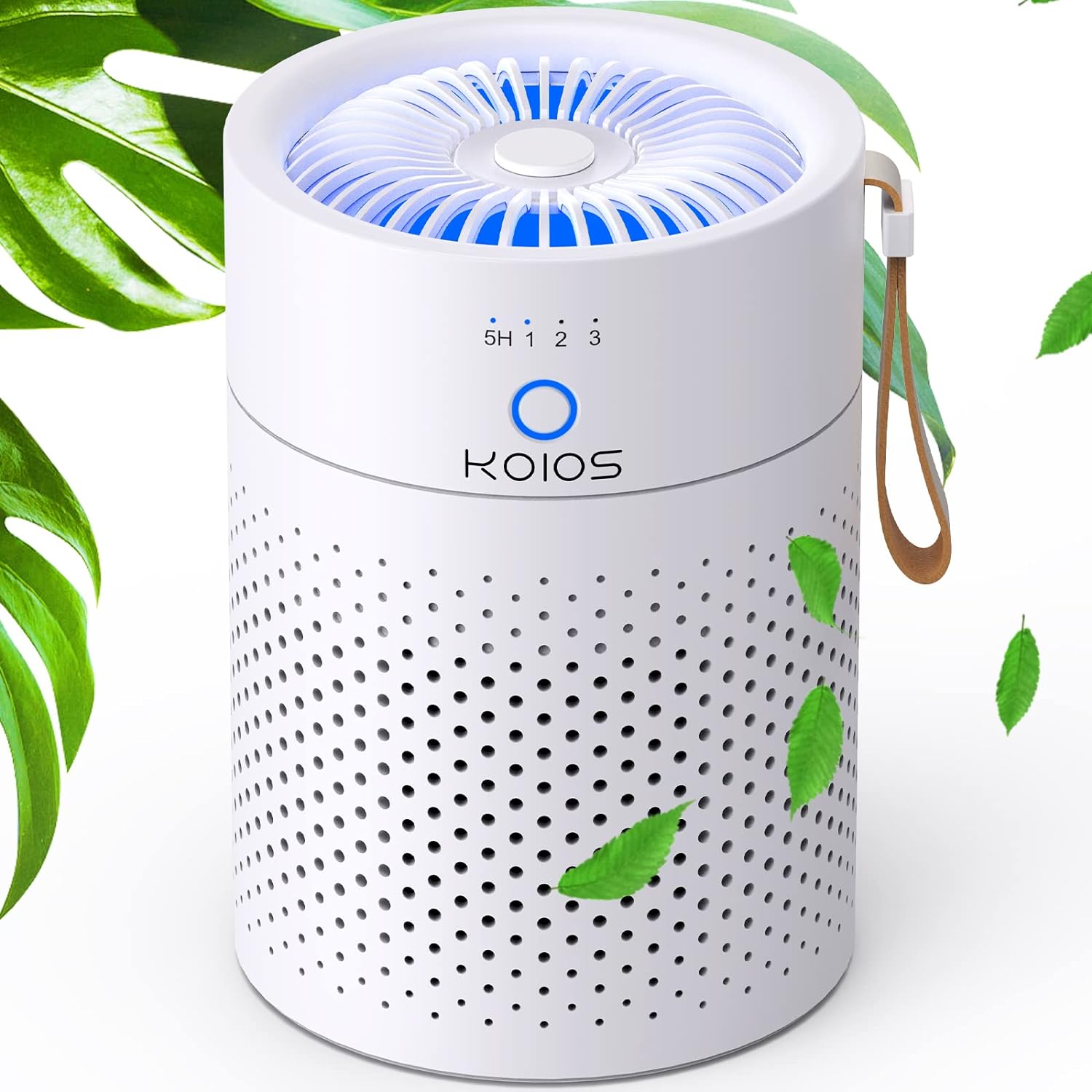 Air Purifiers for Bedroom Home, KOIOS H13 True HEPA Filter Air Purifiers for Desktop Office Car Pets with USB Cable, Small Air Cleaner, Night Light, Timer, Remove Smoke, Dust, Odors, Pollen