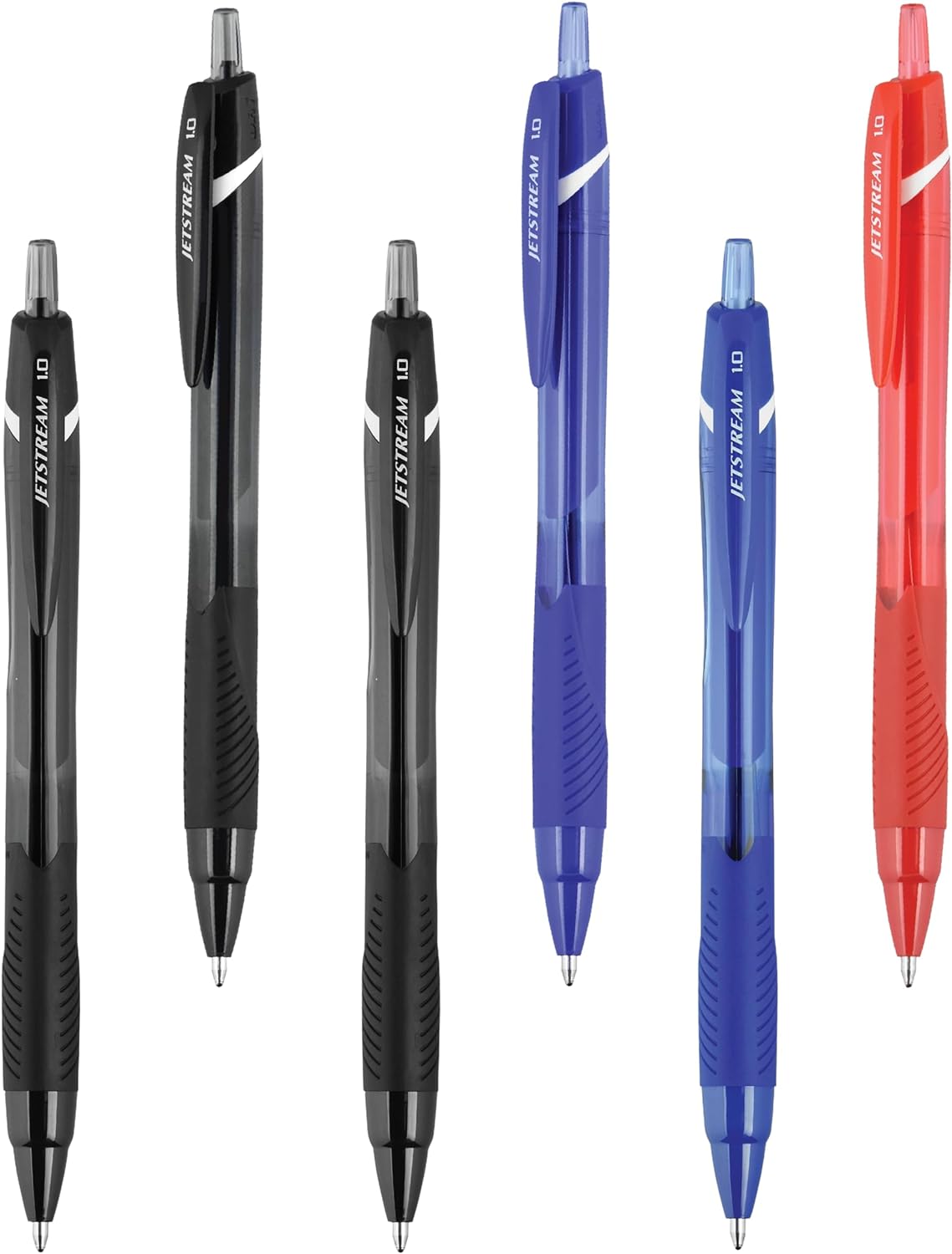 uni-ball Jetstream Elements Ballpoint Pens, Medium Point (1.0mm), Assorted Ink, 6-Count