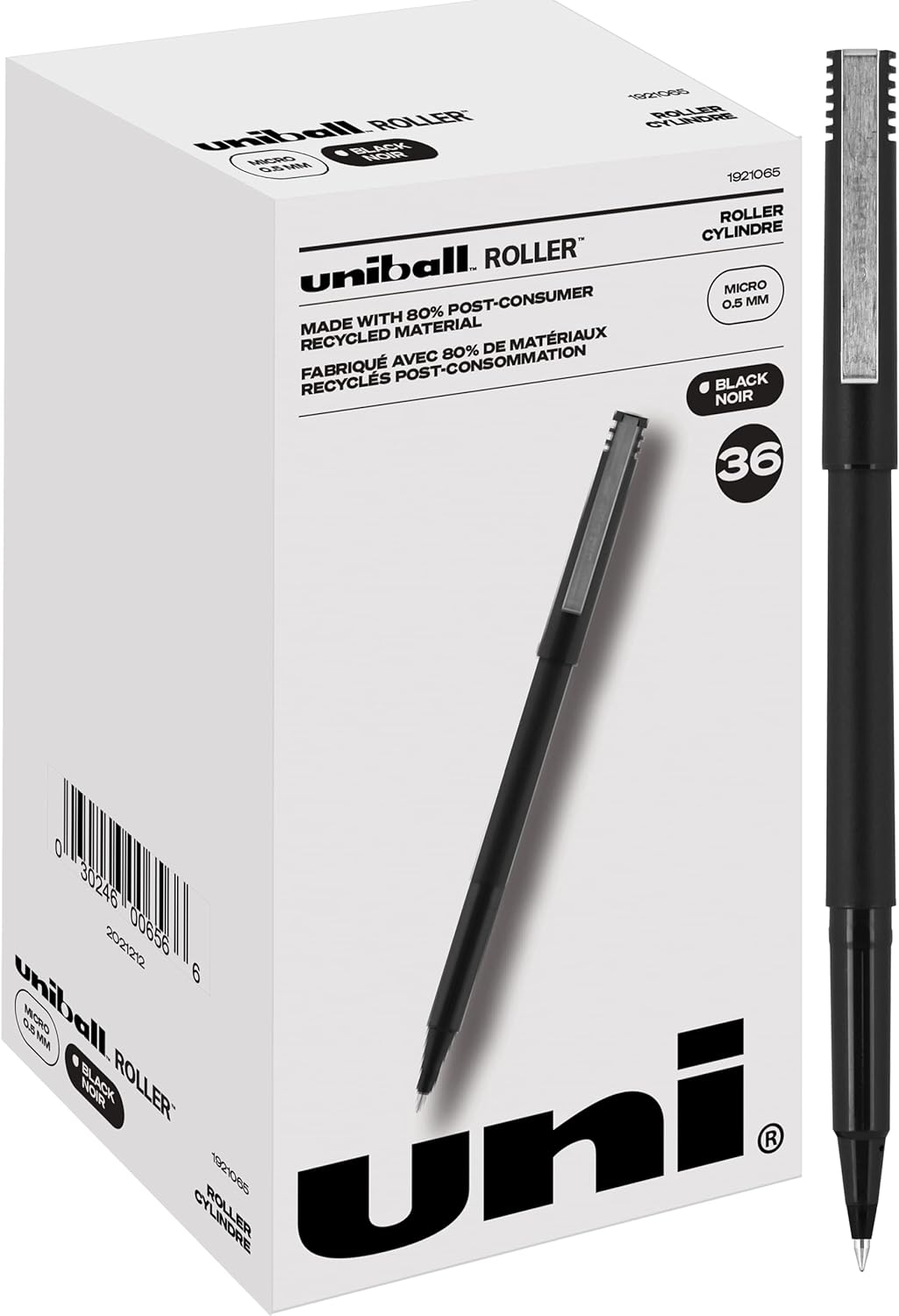 Uniball Roller 36 Pack in Black, 0.5mm Micro Rollerball Pens, Try Gel Pens, Colored Pens, Office Supplies, Colorful Pens, Blue Pens Ballpoint, Pens Fine Point Smooth Writing Pens