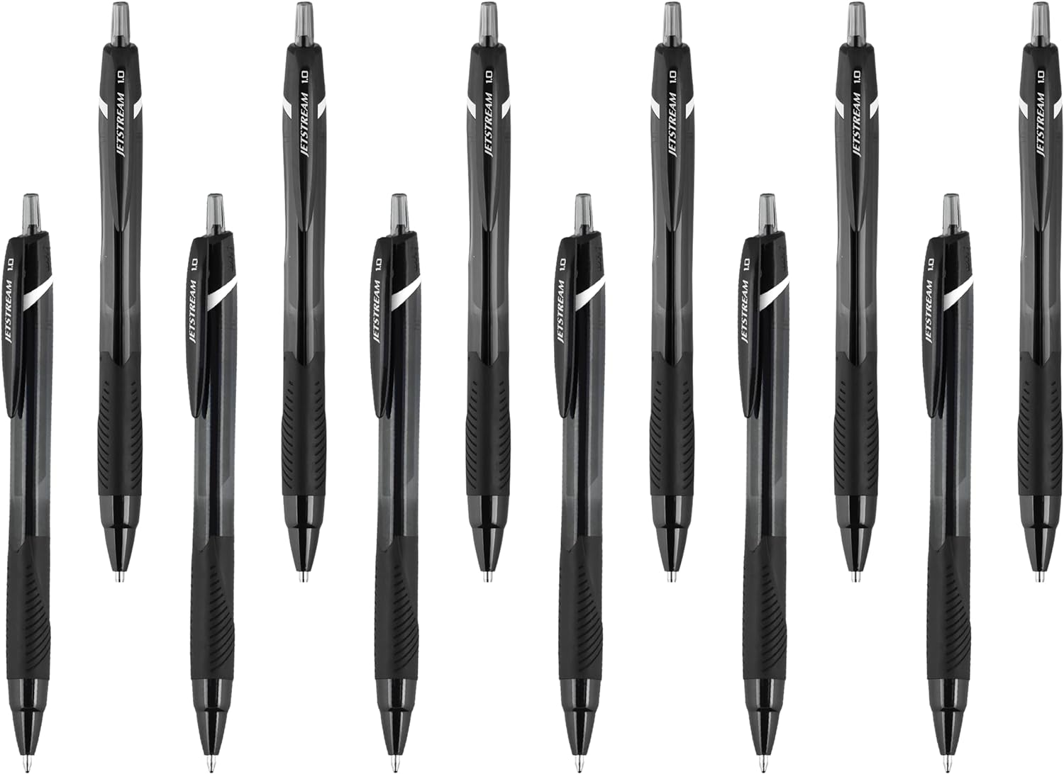 uni-ball Jetstream Elements Ballpoint Pens, Medium Point (1.0mm), Black, 12 Count