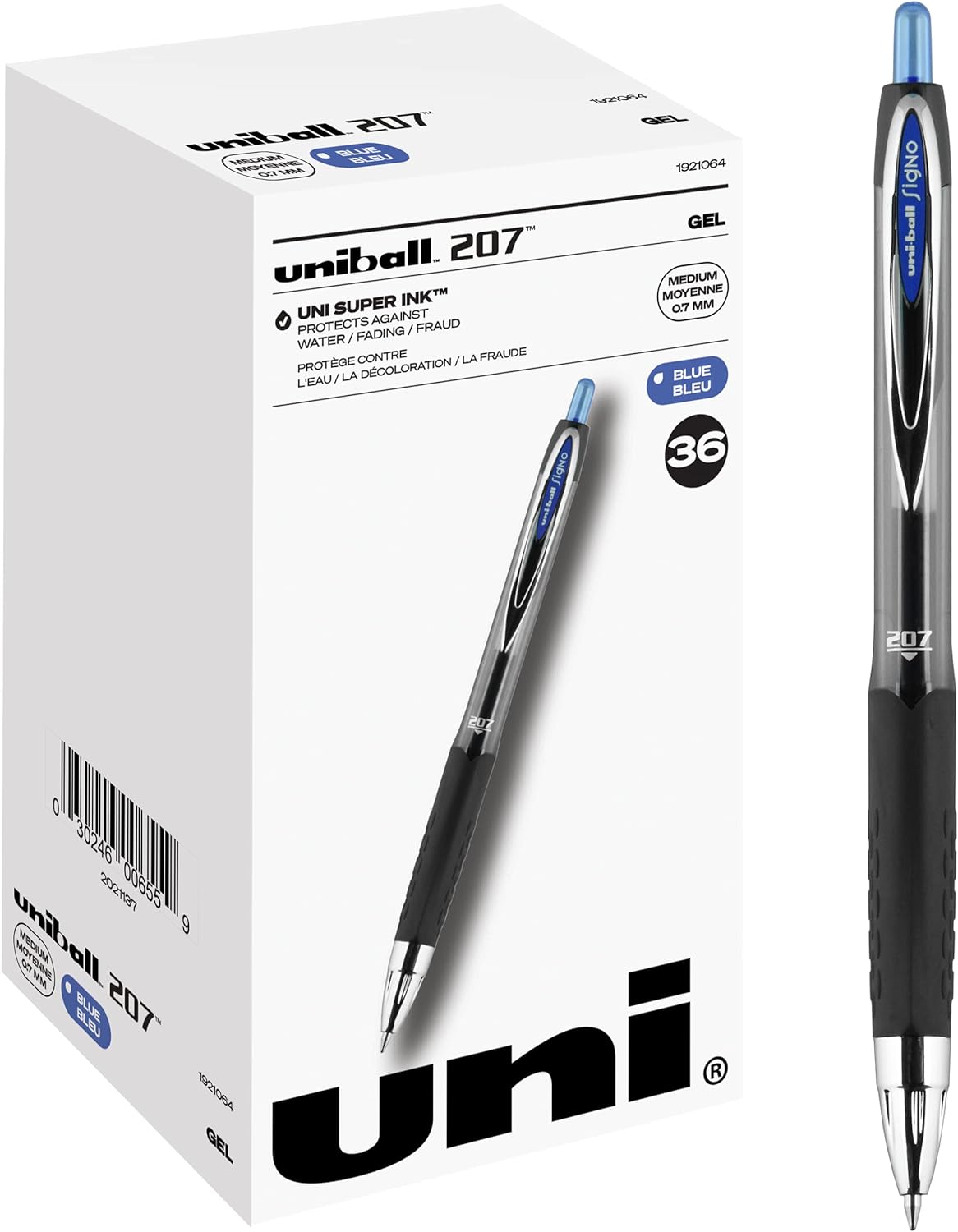 Uniball Signo 207 Gel Pen 36 Pack, 0.7mm Medium Blue Pens, Gel Ink Pens | Office Supplies Sold by Uniball are Pens, Ballpoint Pen, Colored Pens, Gel Pens, Fine Point, Smooth Writing Pens