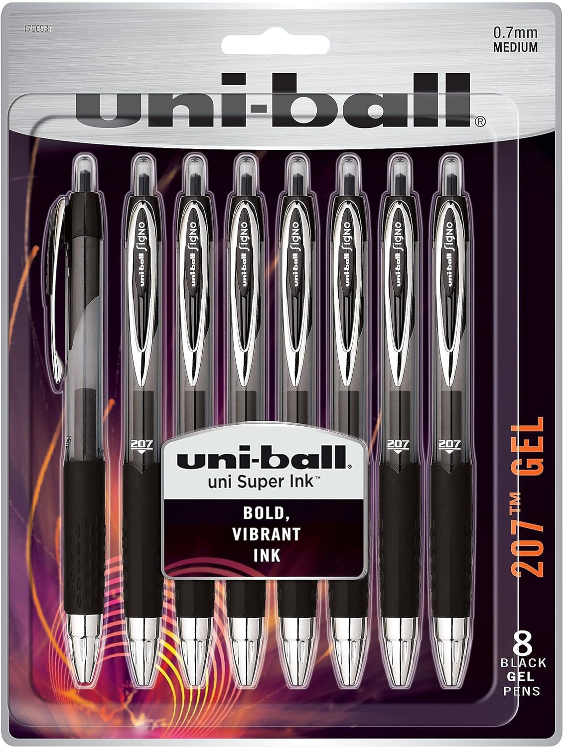 Uniball Signo 207 Gel Pen 8 Pack, 0.7mm Black Pens, Gel Ink Pens | Office Supplies Sold by Uniball are Pens, Ballpoint Pen, Colored Pens, Gel Pens, Fine Point, Smooth Writing Pens