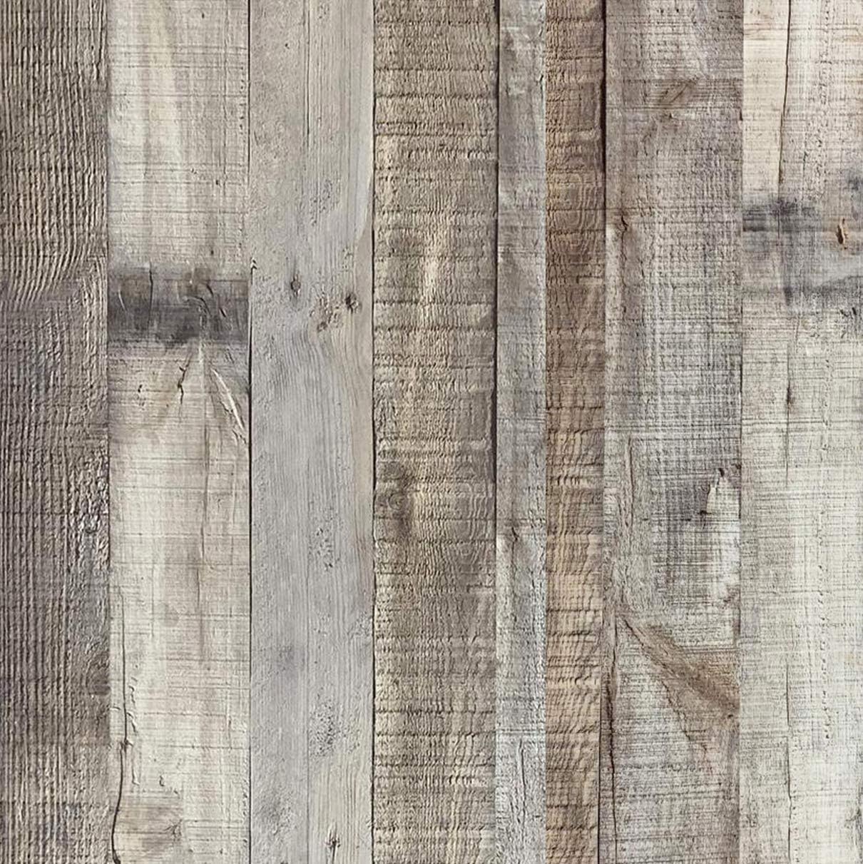 Qianglive Vintage Wood Wallpaper Rustic Wood Wallpaper Stick and Peel Self Adhesive Distressed Wood Look Wallpaper Vinyl Shelf Home Wood Panel Wall Paper Covering Film 17.8 120