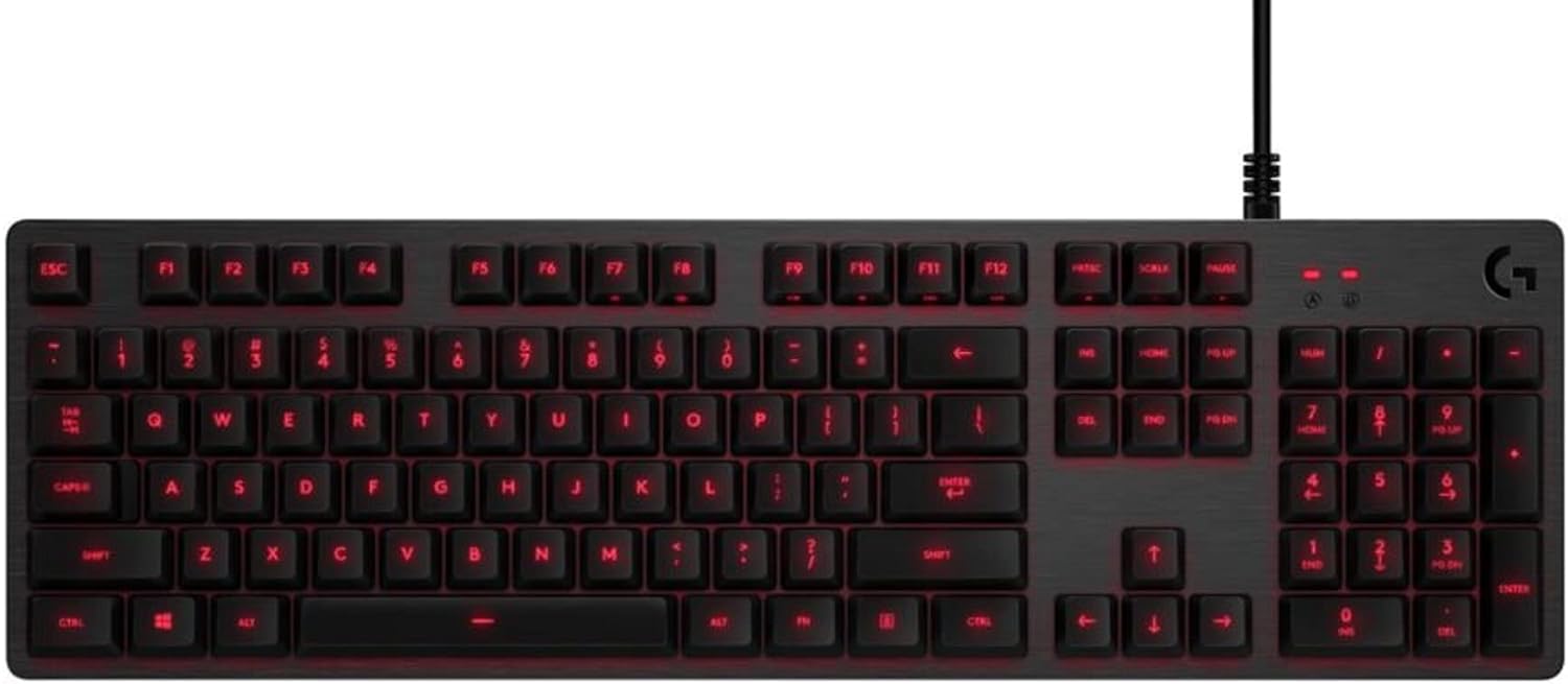 Logitech G413 Backlit Mechanical Gaming Keyboard with USB Passthrough  Carbon