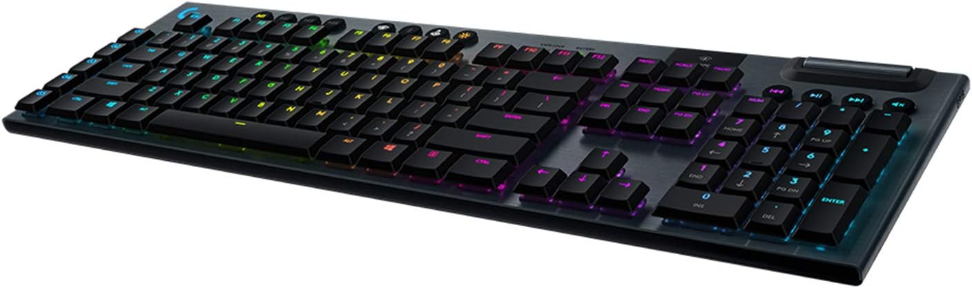 Logitech G915 LIGHTSPEED RGB Mechanical Gaming Keyboard, Low Profile GL Tactile Key Switch, LIGHTSYNC RGB, Advanced Wireless and Bluetooth Support - Tactile,Black