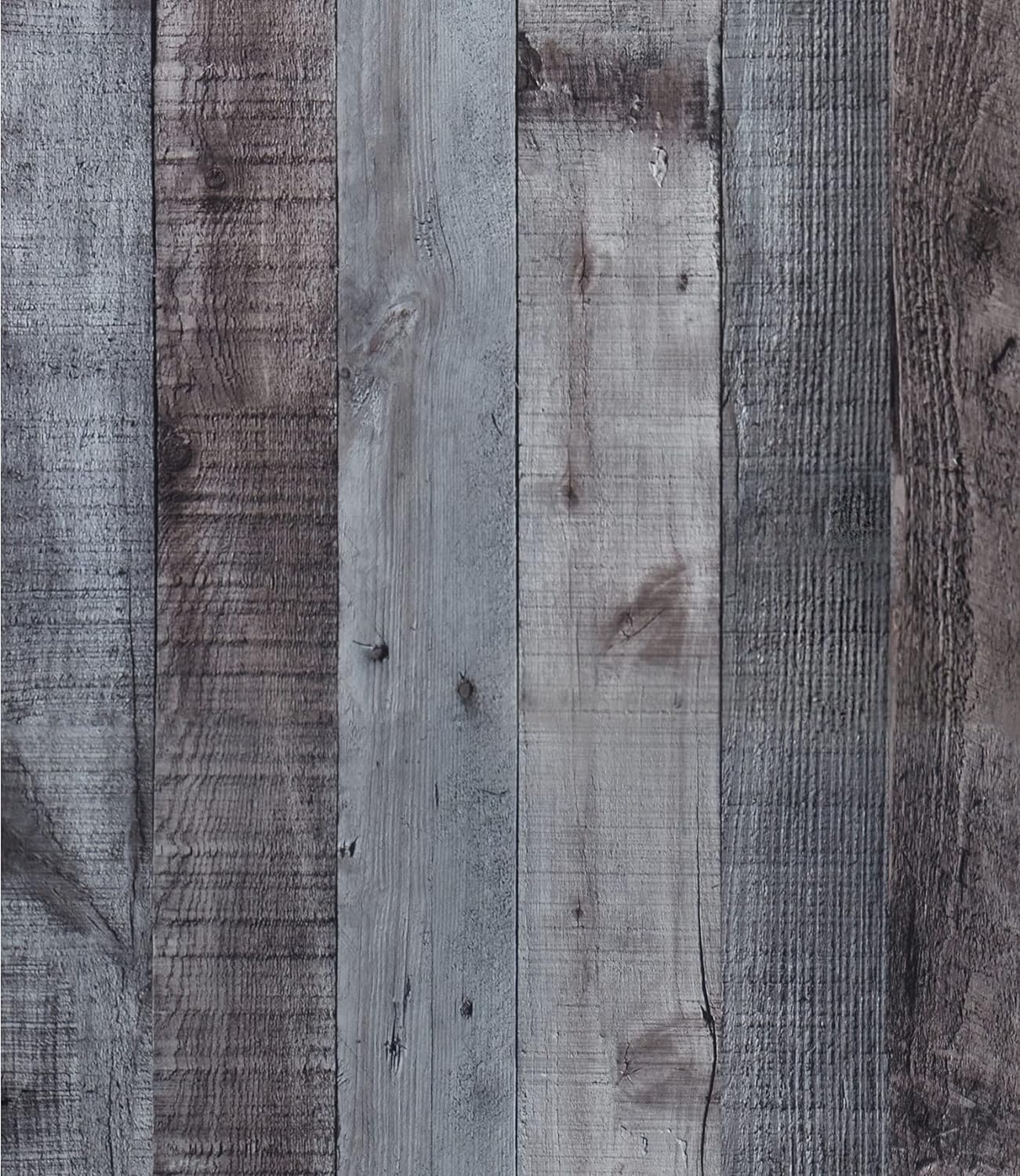 SECOCTSR Gray-Brown Wood Peel and Stick Wallpaper Rustic Wood Wallpaper 17.7x118Faux Wood Plank Grain Contact Paper Self Adhesive Removable Gray Purple Decorative Shelf Liners Paper for Home Use