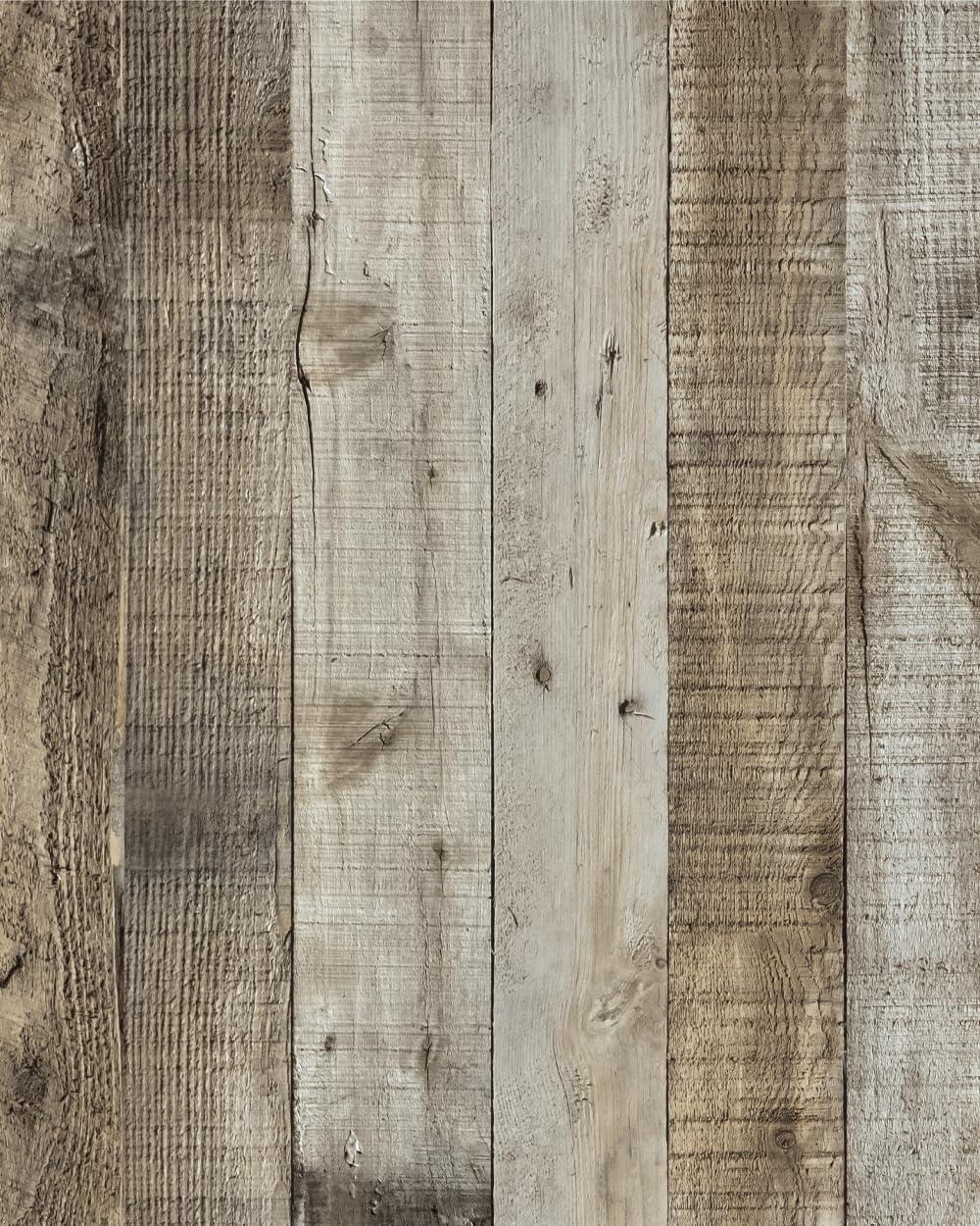 Anmon Wood Wallpaper Shiplap Peel and Stick Wallpaper Wood Grain Contact Paper 17.7 x 118.1 Distressed Reclaimed Wood Plank Self Adhesive Wall Paper Vinyl Roll Faux Wood Peel and Stick Wallpaper