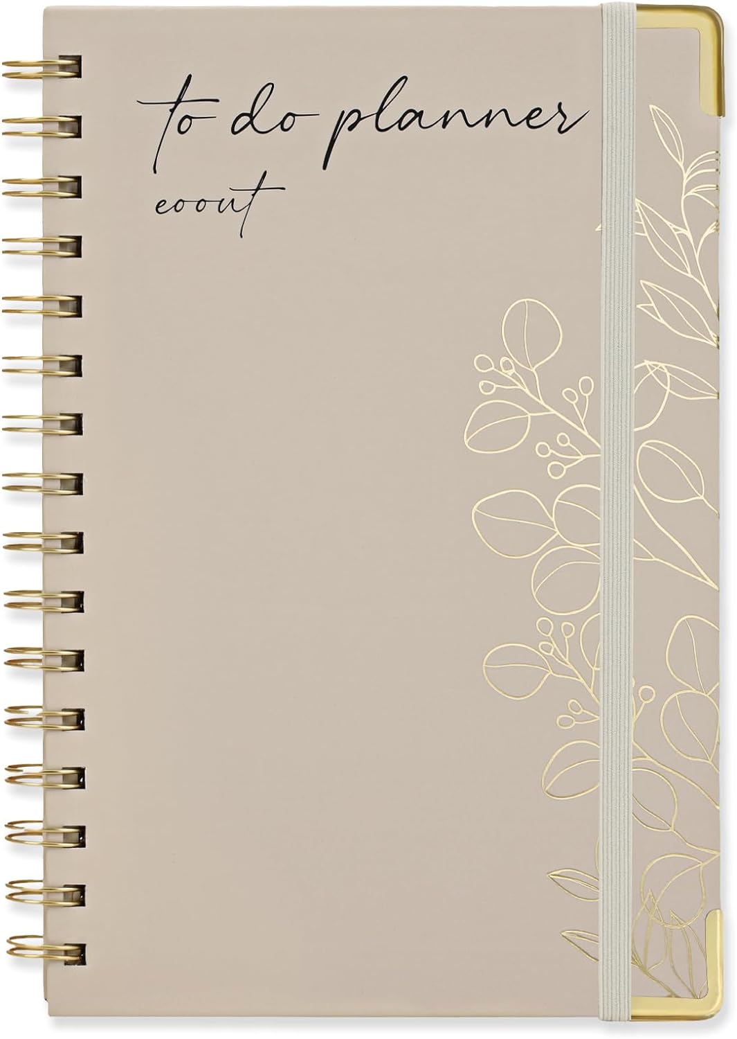 EOOUT To Do List Notepad, Daily Planner Notepad, Fitness Journal Workout Planner Notepad, 160 Pages, 8.5 x 5.7 Inches Planning Notebook, Classroom Office Gifts, Beige