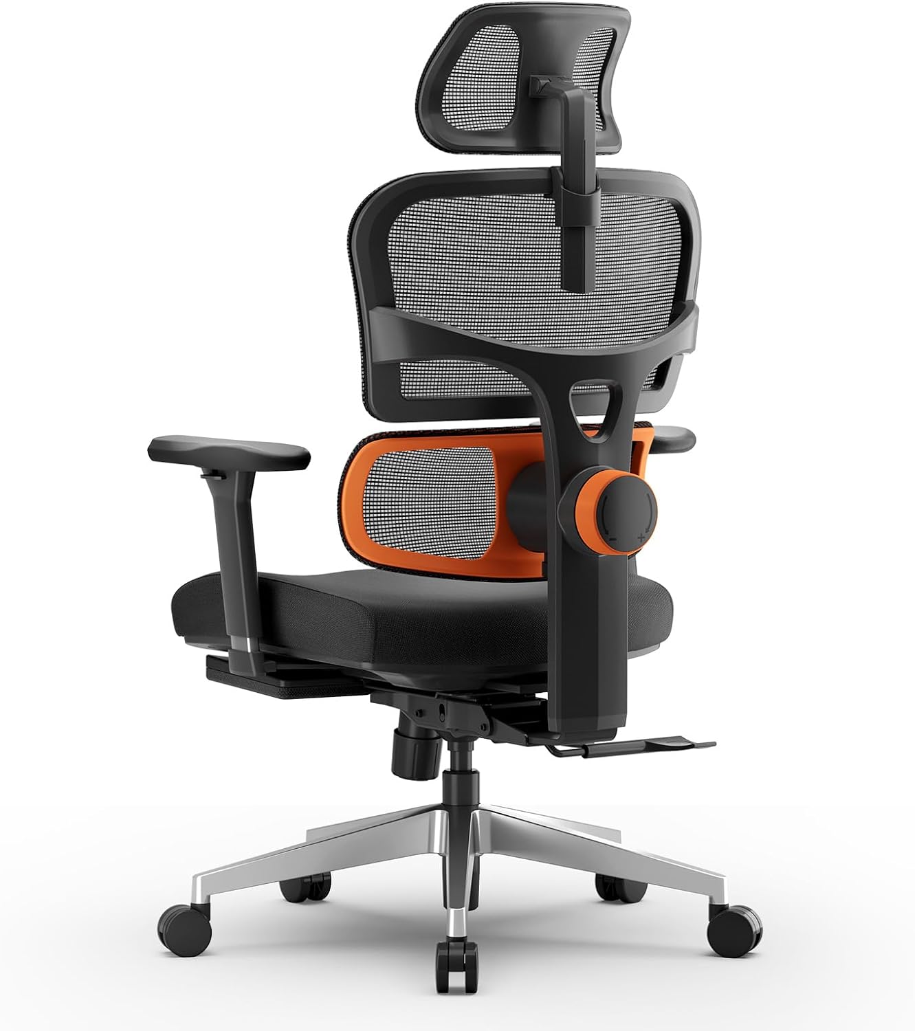 Newtral Ergonomic Office Chair with Footrest - High Back Computer Chair with Auto-Following Lumbar Support, 4D Armrest, Seat Depth & Height Adjustable, Tilt Lockable for Home & Office