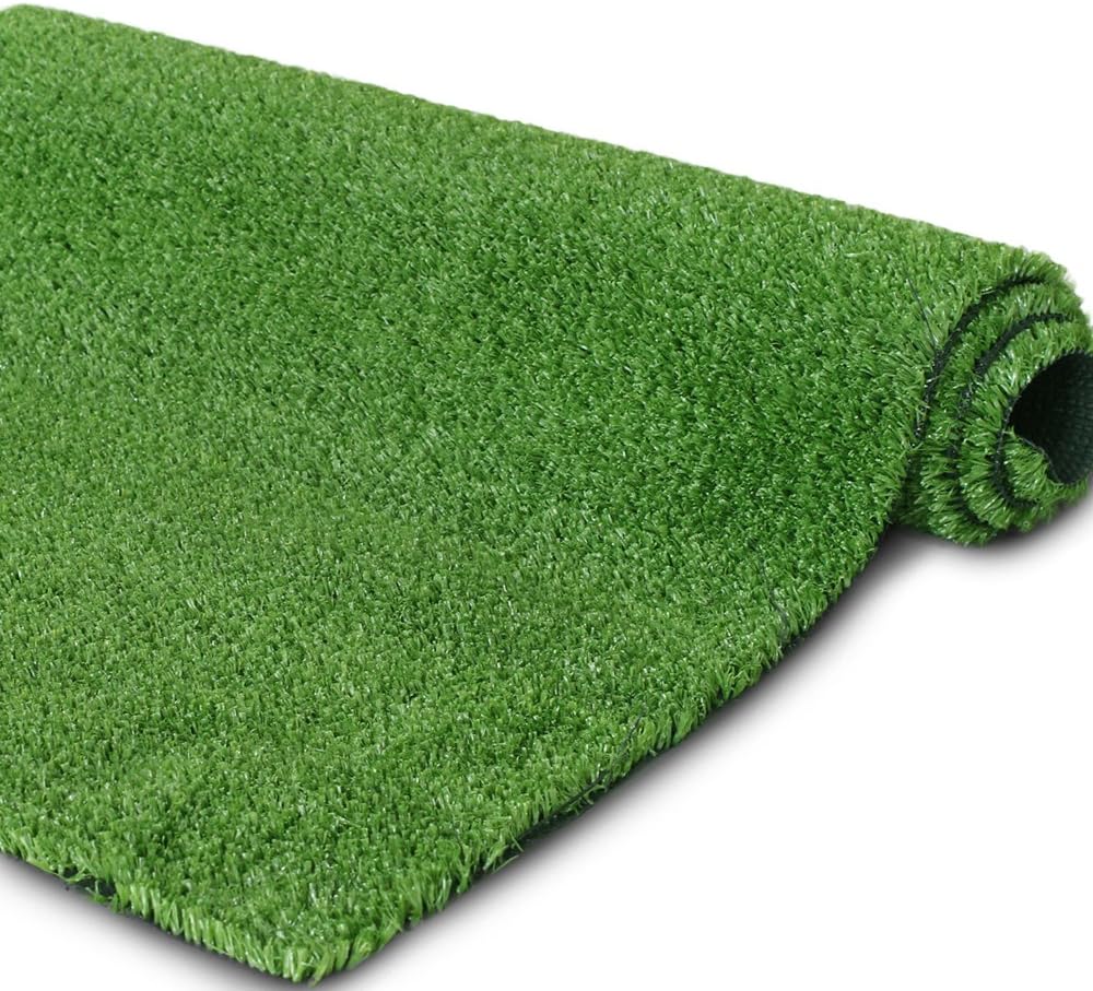 4 FT X 13 FT Synthetic Artificial Grass Turf for Garden Backyard Patio Balcony, Drainage Holes & Rubber Backing,Indoor Outdoor Faux Grass Astro Rug,DIY Decorations for Fence Backdrop