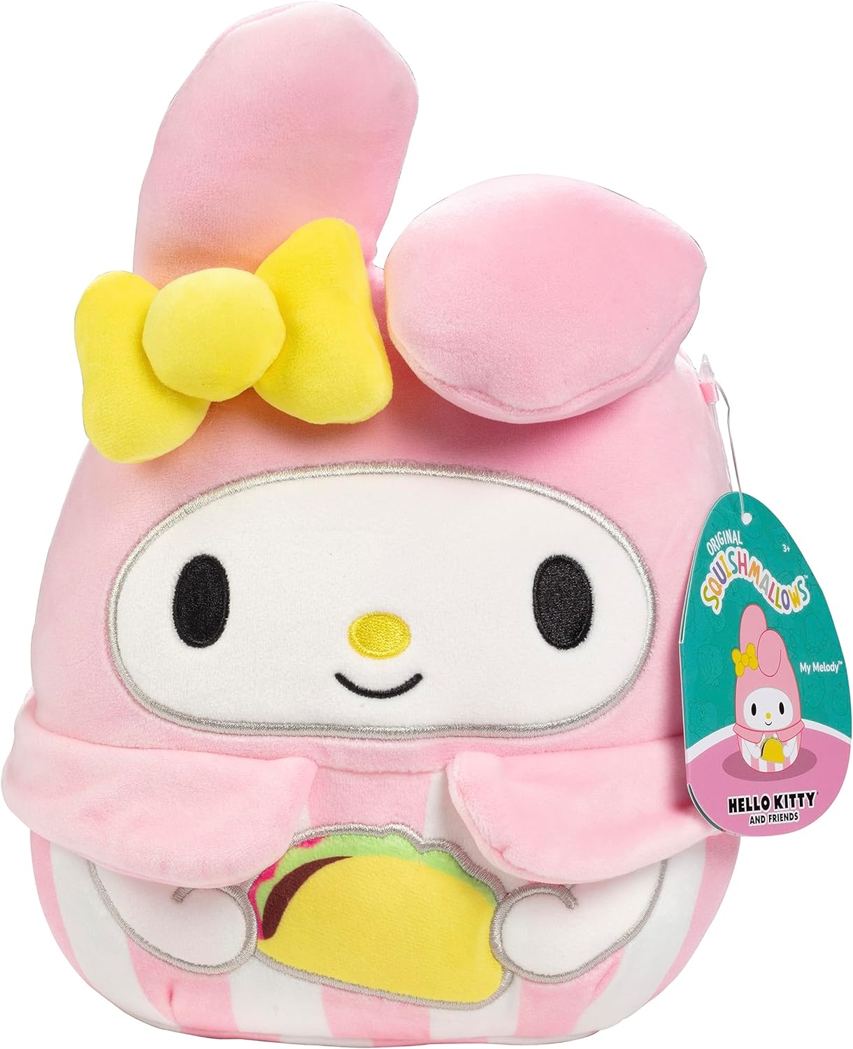 Squishmallows 8 My Melody with Taco Food Truck Series Plush - Official Kellytoy - Collectible Soft & Squishy Sanrio Hello Kitty Stuffed Animal Toy - Gift for Kids, Girls & Boys - 8 Inch