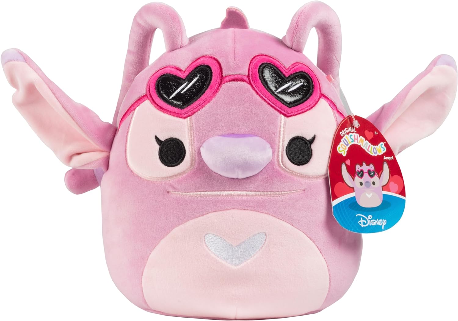 Squishmallows Disney 8 Angel Valentine' Day Plush -Official Kellytoy 2024- Collectible Soft & Squishy Lilo & Stitch Stuffed Animal Toy - Add to Your Squad - Gift for Kids, Girls, Boys, & Girlfriends