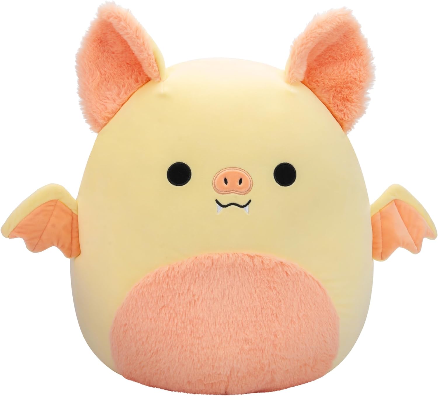 Squishmallows Original 16-Inch Meghan Cream Fruit Bat with Fuzzy Peach Belly - Official Jazwares Large Plush