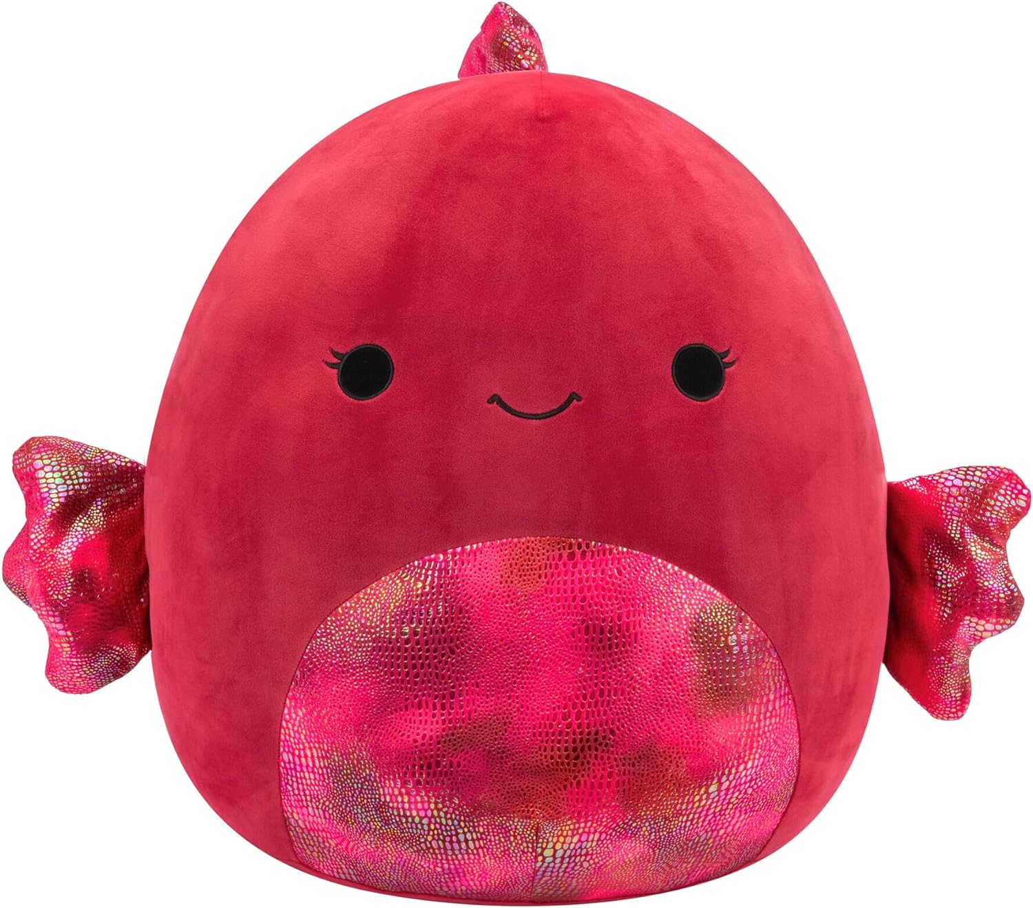 Squishmallows Original 20-Inch Barella Raspberry Betta Fish with Shiny Textured Fins - Official Jazwares Jumbo Plush