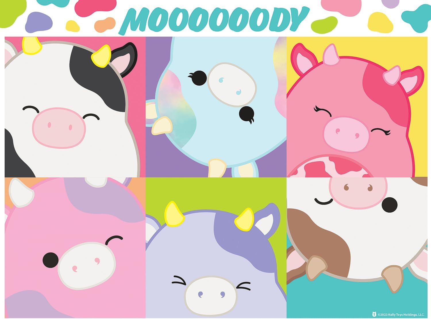 Buffalo Games - Squishmallow - Moooooody - 400 Piece Jigsaw Puzzle for Families Challenging Puzzle Perfect for Family Time - 400 Piece Finished Size is 21.25 x 15.00