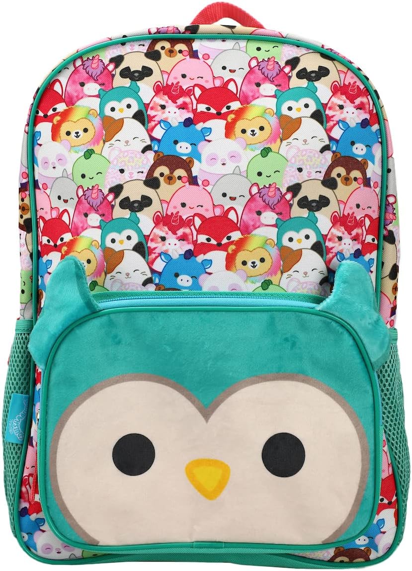 Bioworld Squishmallows Winston The Owl Plush Pocket Youth Backpack