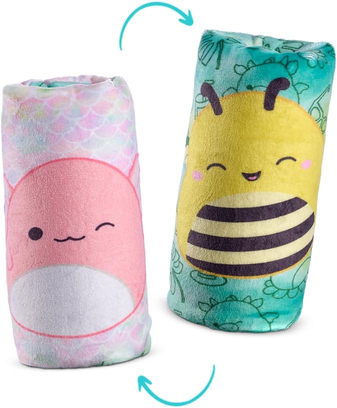 Top Trenz Squishmallows Flippin' Cute Reversible Water Wiggler, Sensory Plush Water Snake with Archie The Axolotl & Sunny The Bee, Classroom Fidget Toy & Party Favors (1 Water Wiggler Toy)