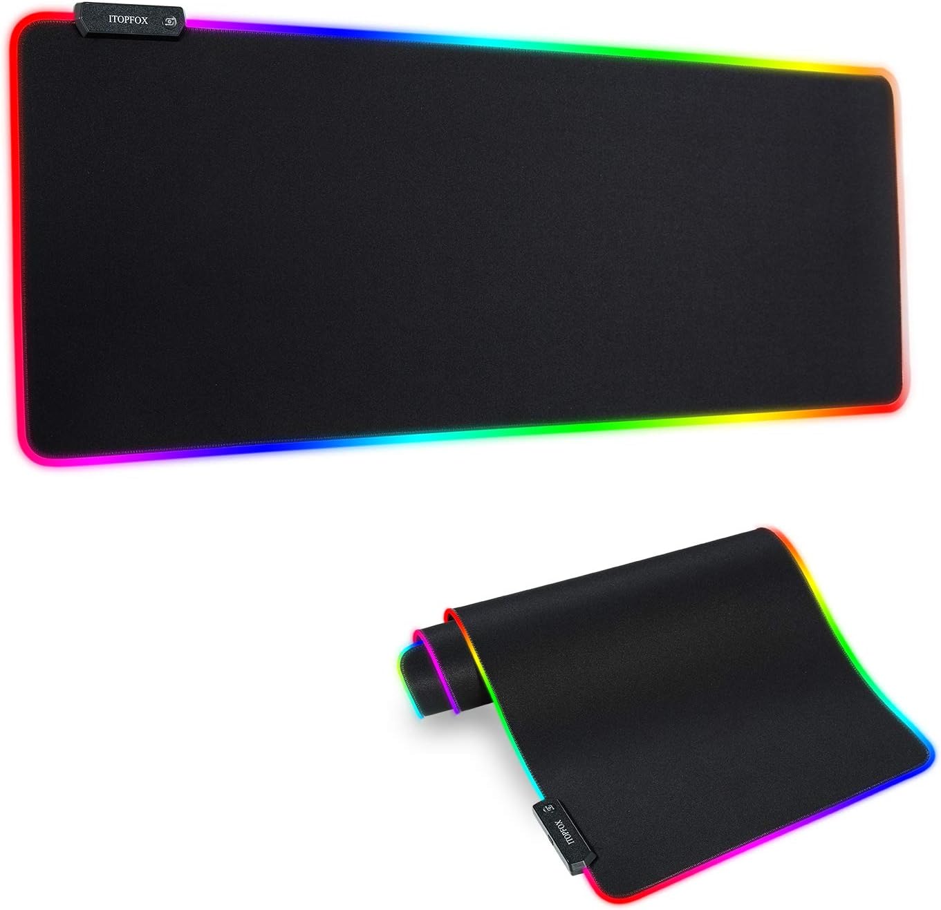 RGB Gaming Mouse Mat Pad - Large Extended Led Mousepad with 14 Lighting Modes 2 Brightness, Anti-Slip Rubber Base with Waterproof Coating Mouse Mat for Gamer 800Ã300Ã4mm/31.5Ã11.8Ã0.16 inch