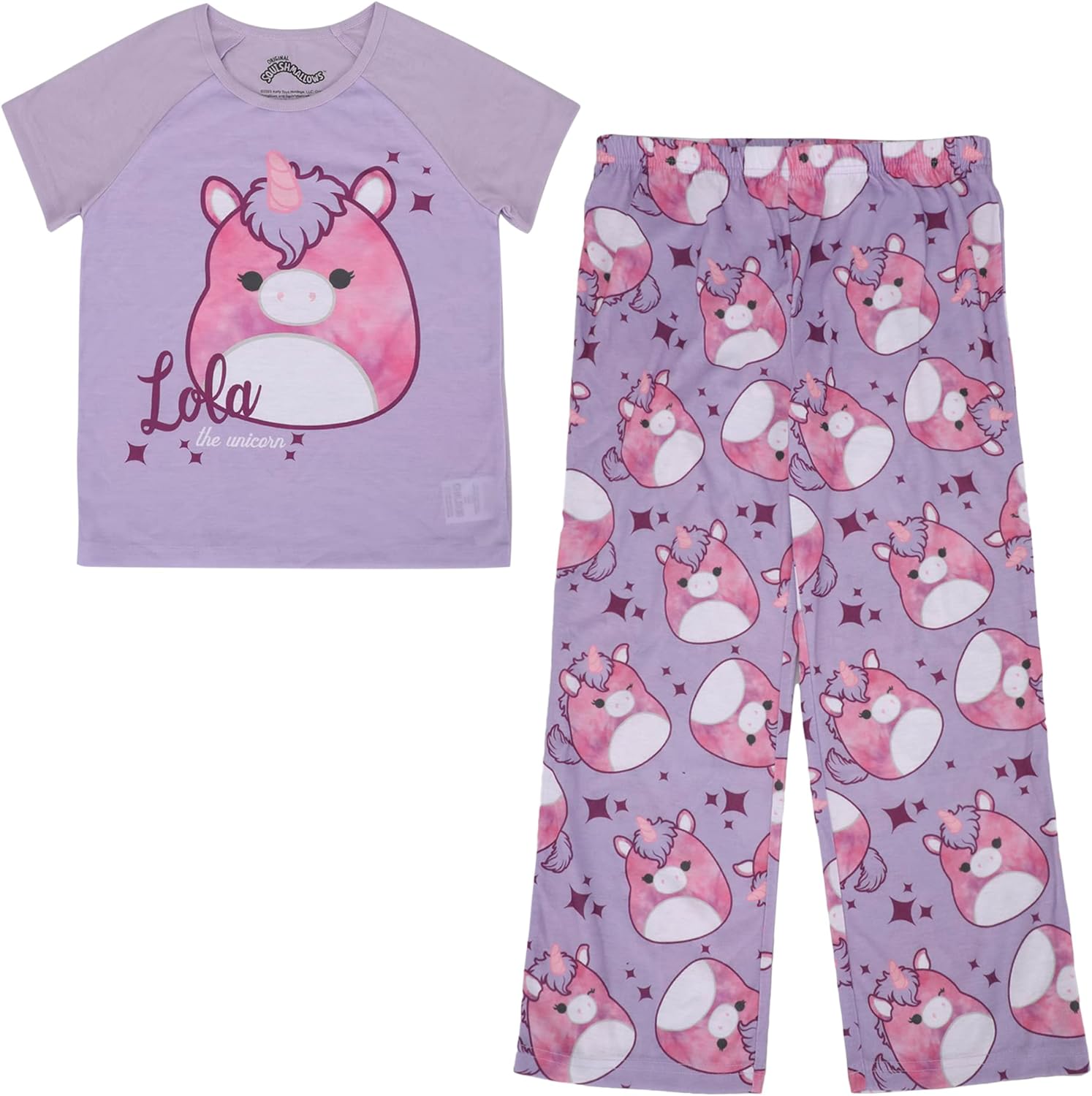 Bioworld Squishmallows Lola Youth Girls Pajama Set