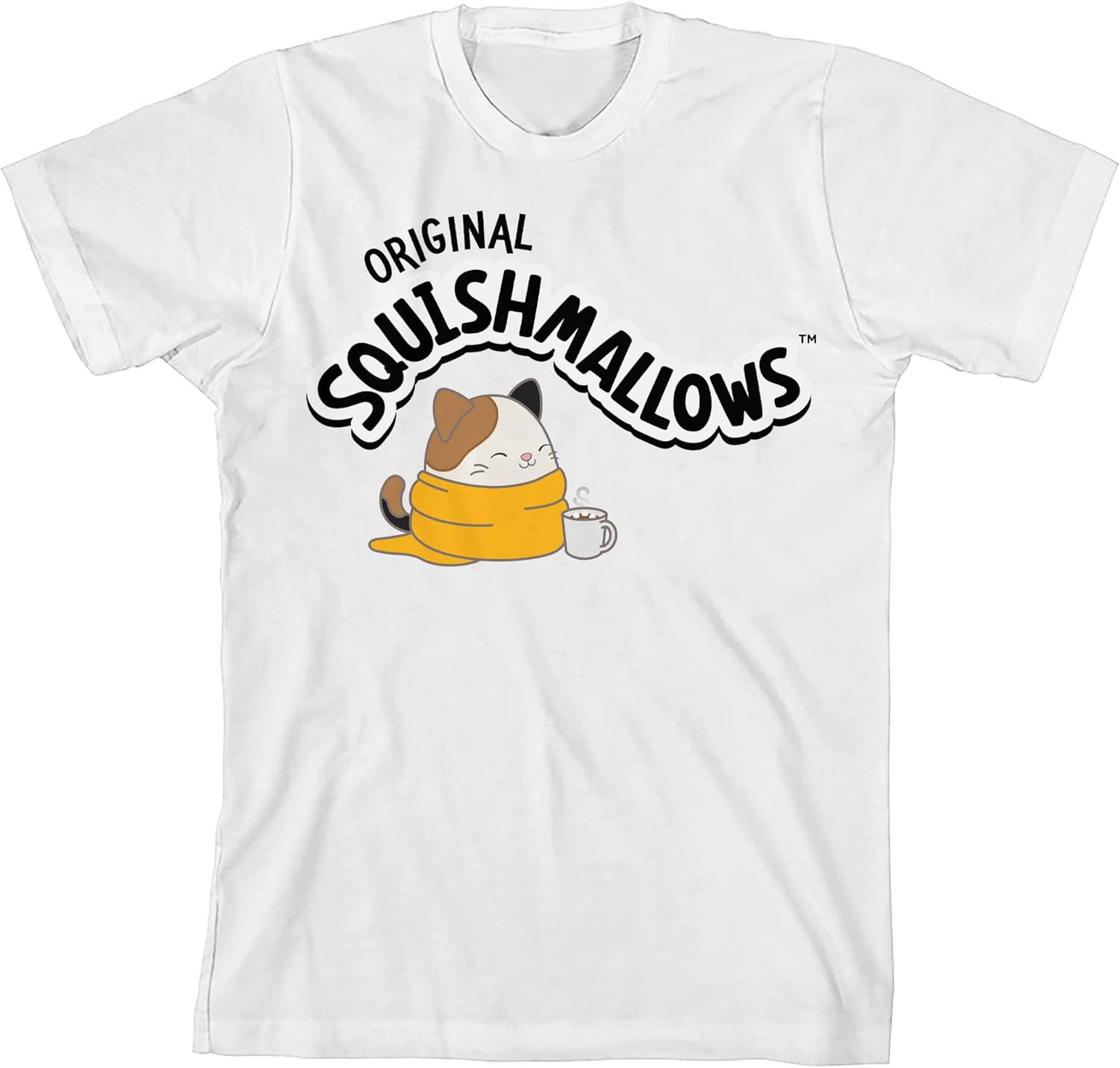 Bioworld Squishmallows Cozy Cam with Cocoa Crew Neck Short Sleeve White Youth Boy' T-Shirt