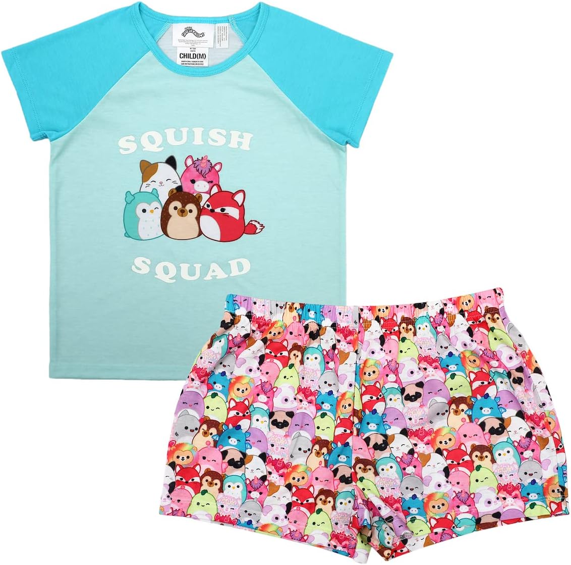 Bioworld Squishmallows Squad Youth Girl Pajama Set