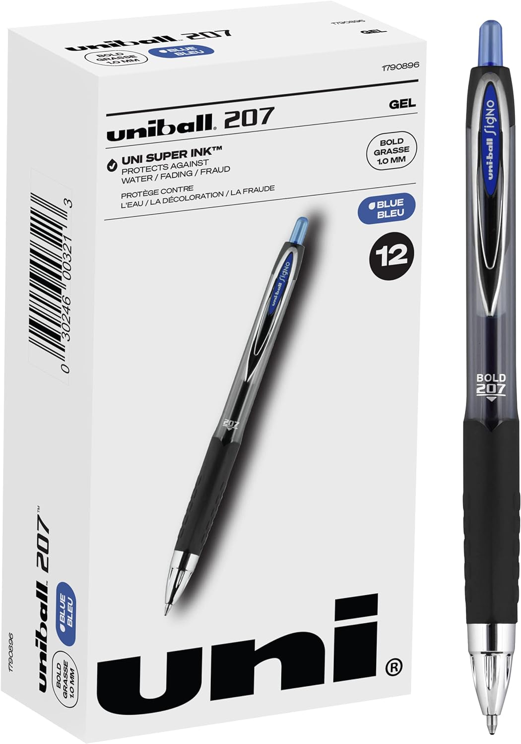 Uniball Signo 207 Gel Pen 12 Pack, 1.0mm Bold Blue Pens, Gel Ink Pens | Office Supplies Sold by Uniball are Pens, Ballpoint Pen, Colored Pens, Gel Pens, Fine Point, Smooth Writing Pens