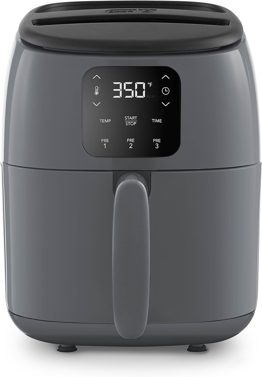 DASH Tasti-Crisp Electric Air Fryer Oven, 2.6 Qt., Grey  Compact Air Fryer for Healthier Food in Minutes, Ideal for Small Spaces - Auto Shut Off, Digital, 1000-Watt