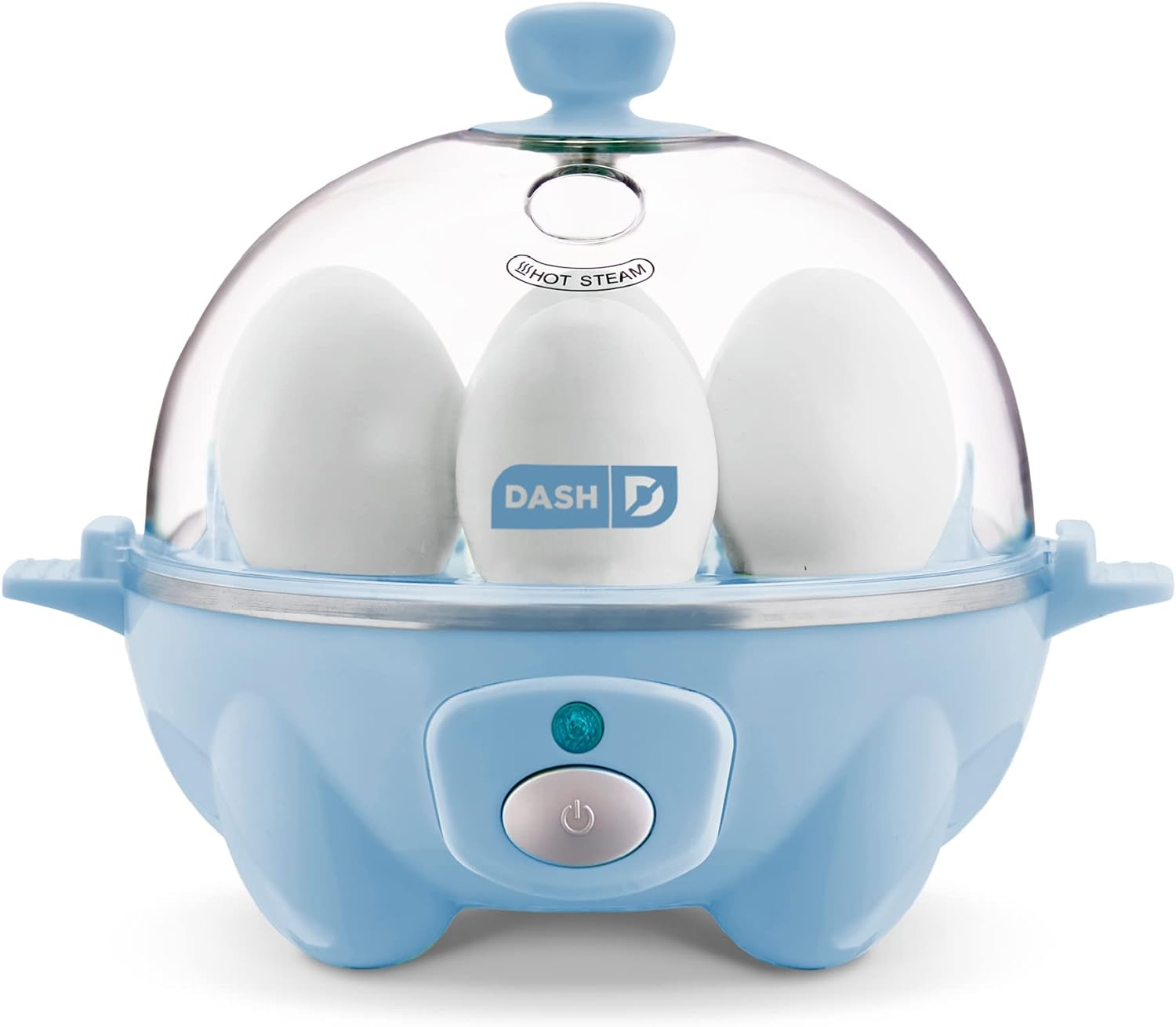 DASH Rapid Egg Cooker: 6 Egg Capacity Electric Egg Cooker for Hard Boiled Eggs, Poached Eggs, Scrambled Eggs, or Omelets with Auto Shut Off Feature - Dream Blue