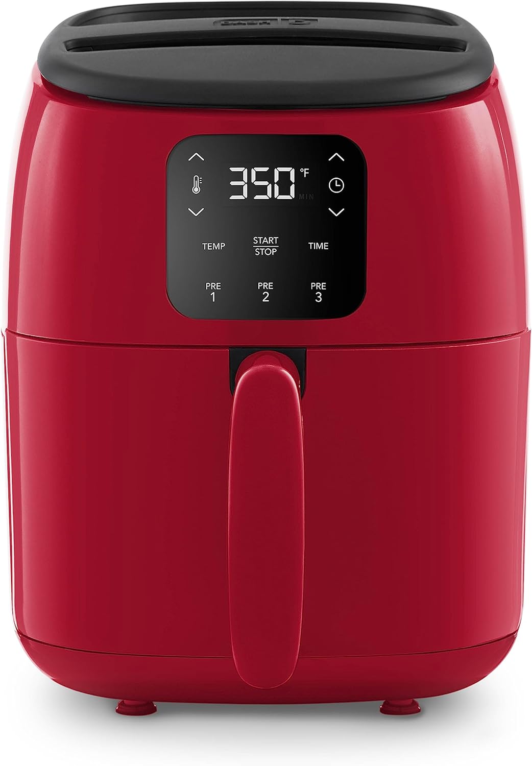 DASH Tasti-Crisp Electric Air Fryer Oven, 2.6 Qt., Red  Compact Air Fryer for Healthier Food in Minutes, Ideal for Small Spaces - Auto Shut Off, Digital, 1000-Watt