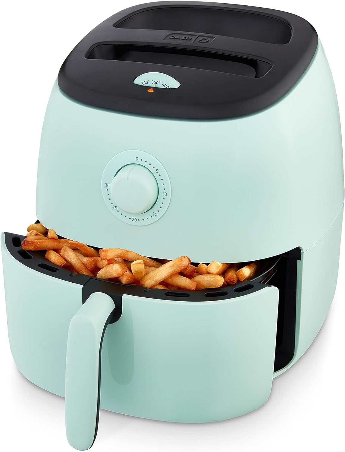 DASH Tasti-Crisp Electric Air Fryer Oven, 6 Qt. Family Size, Aqua  Compact Air Fryer with Large Basket for Healthier Food in Minutes, Ideal for Small Spaces - Auto Shut Off, Analog, 1700-Watt