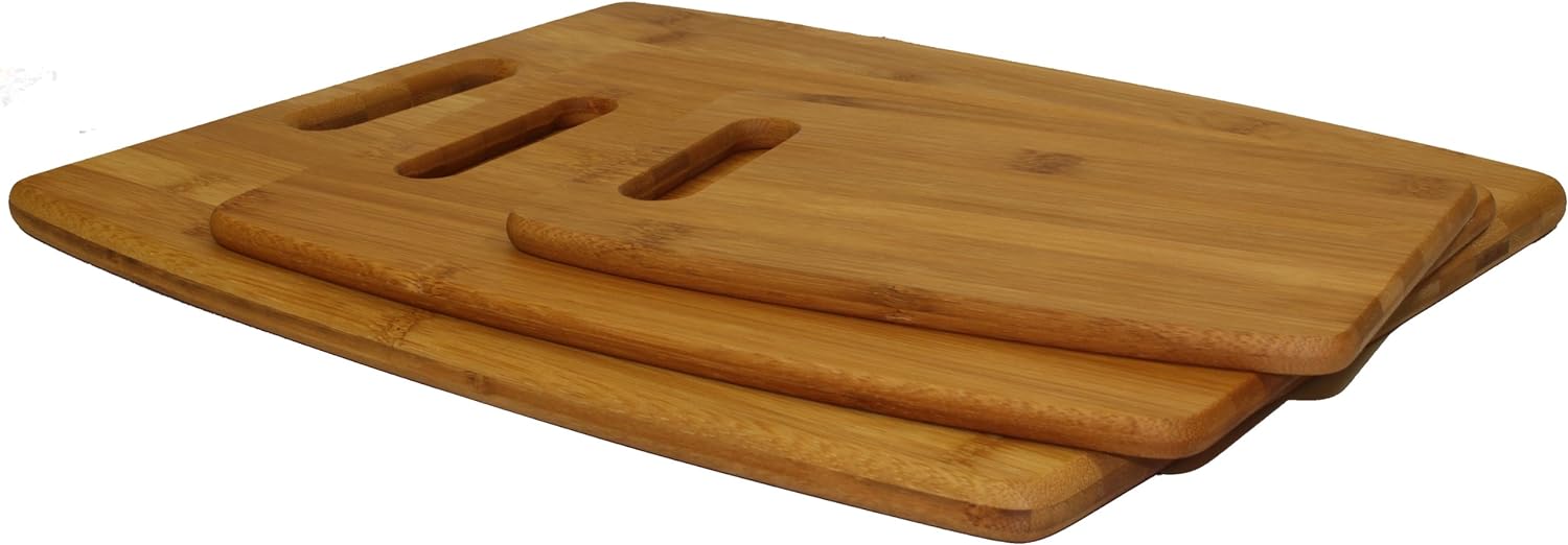 Oceanstar 3-Piece Bamboo Set CB1156 Cutting Board, One Size, Natural