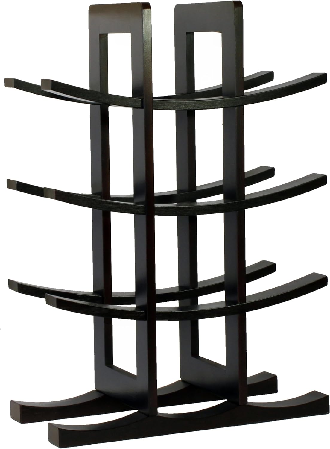 Oceanstar 12-Bottle Bamboo Wine Rack, Dark Espresso