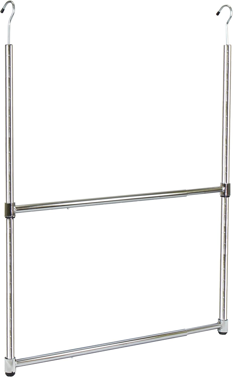 Oceanstar ACR1538C 2-Tier Portable Adjustable Rod Closet Hanger, Chrome