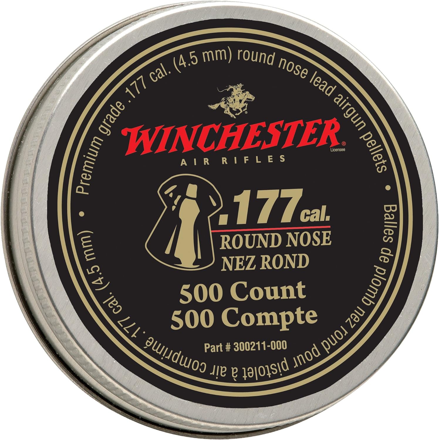 Winchester Round Nose .177 Caliber Pellets