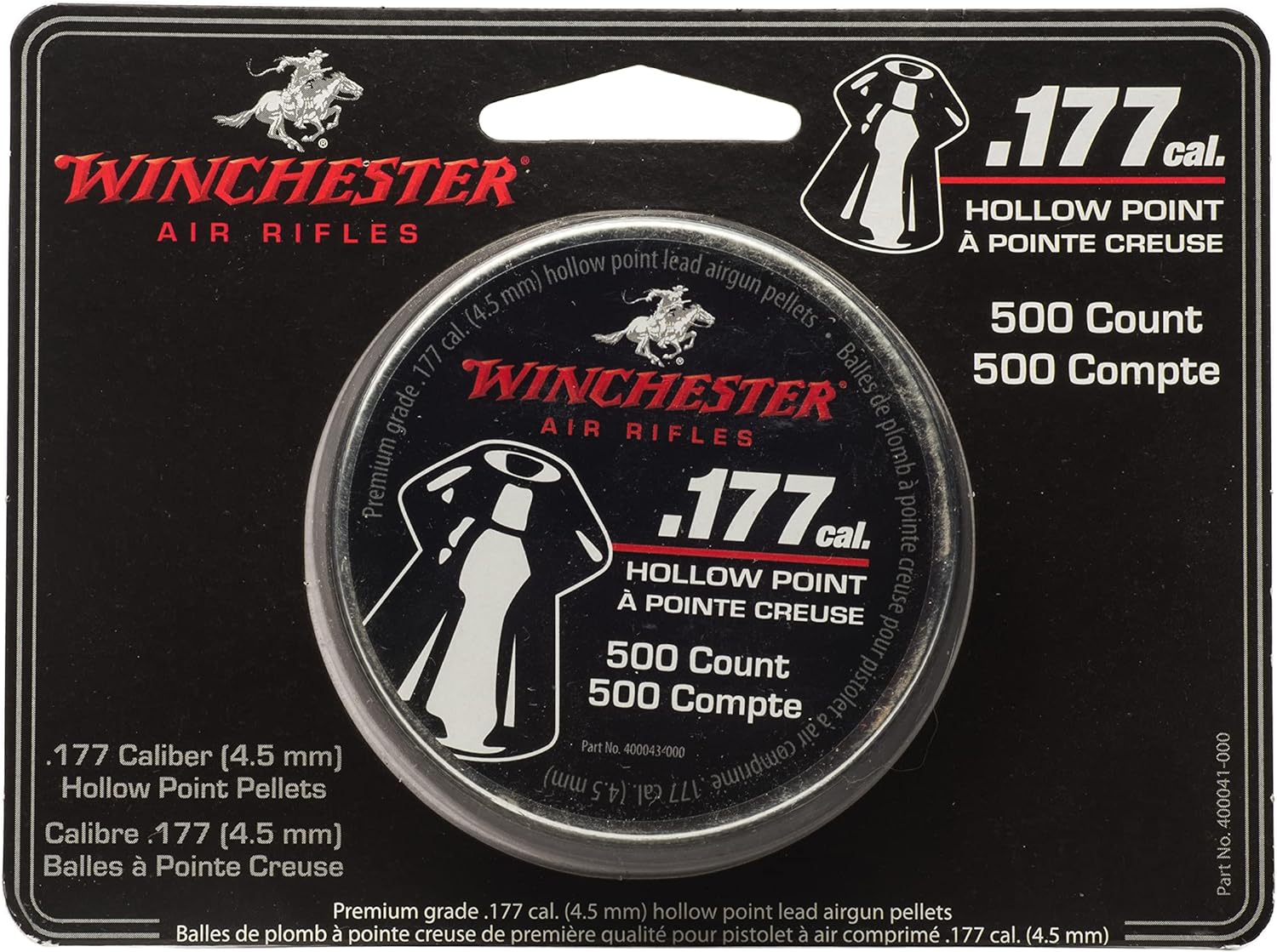 Daisy 987418-446 Win 500 ct .177, Hollow Point Pellets