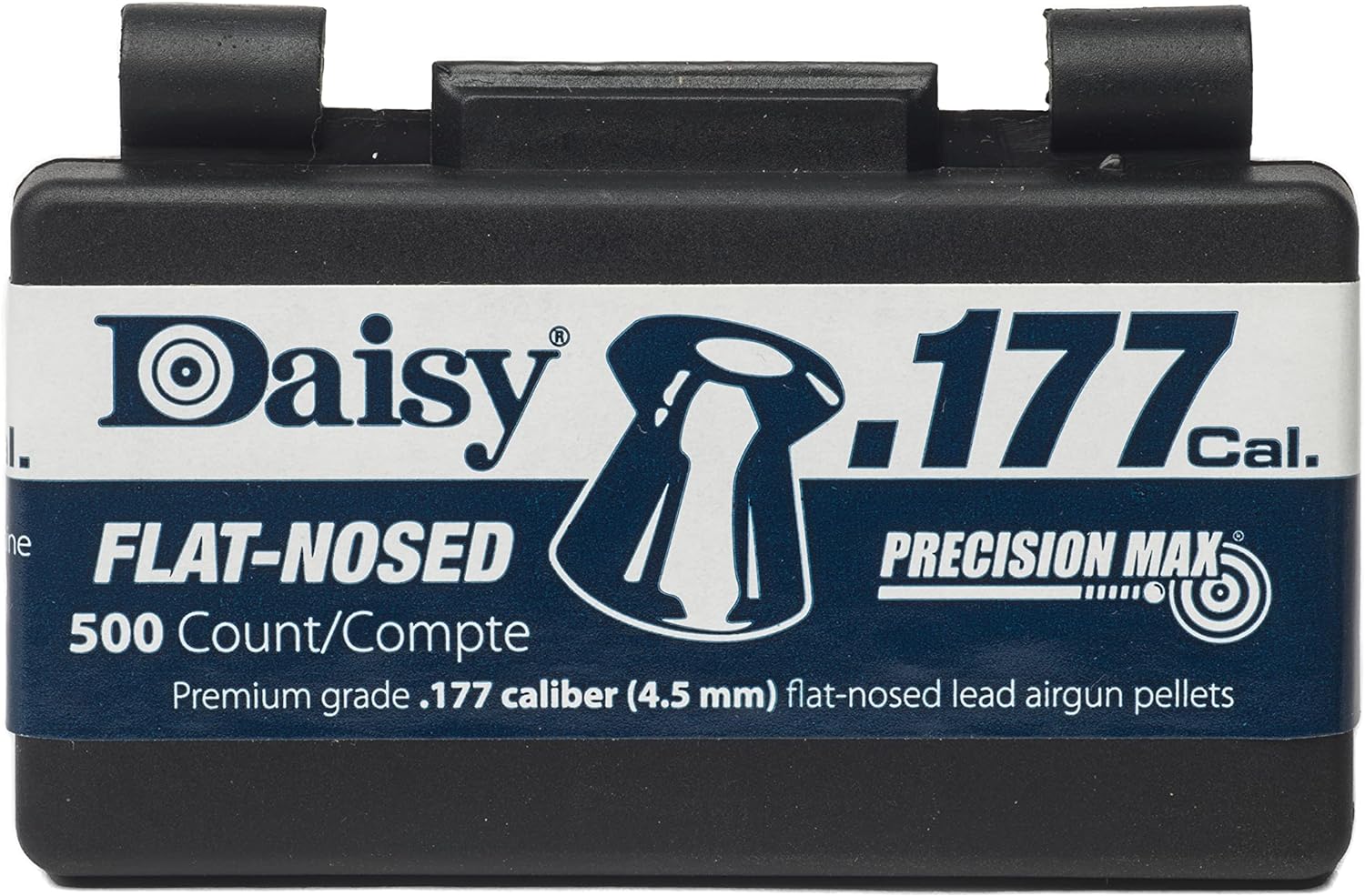 Daisy Outdoor Products .177 Cal. Flathead Pellets (500) (Silver Color, 4.5 mm)