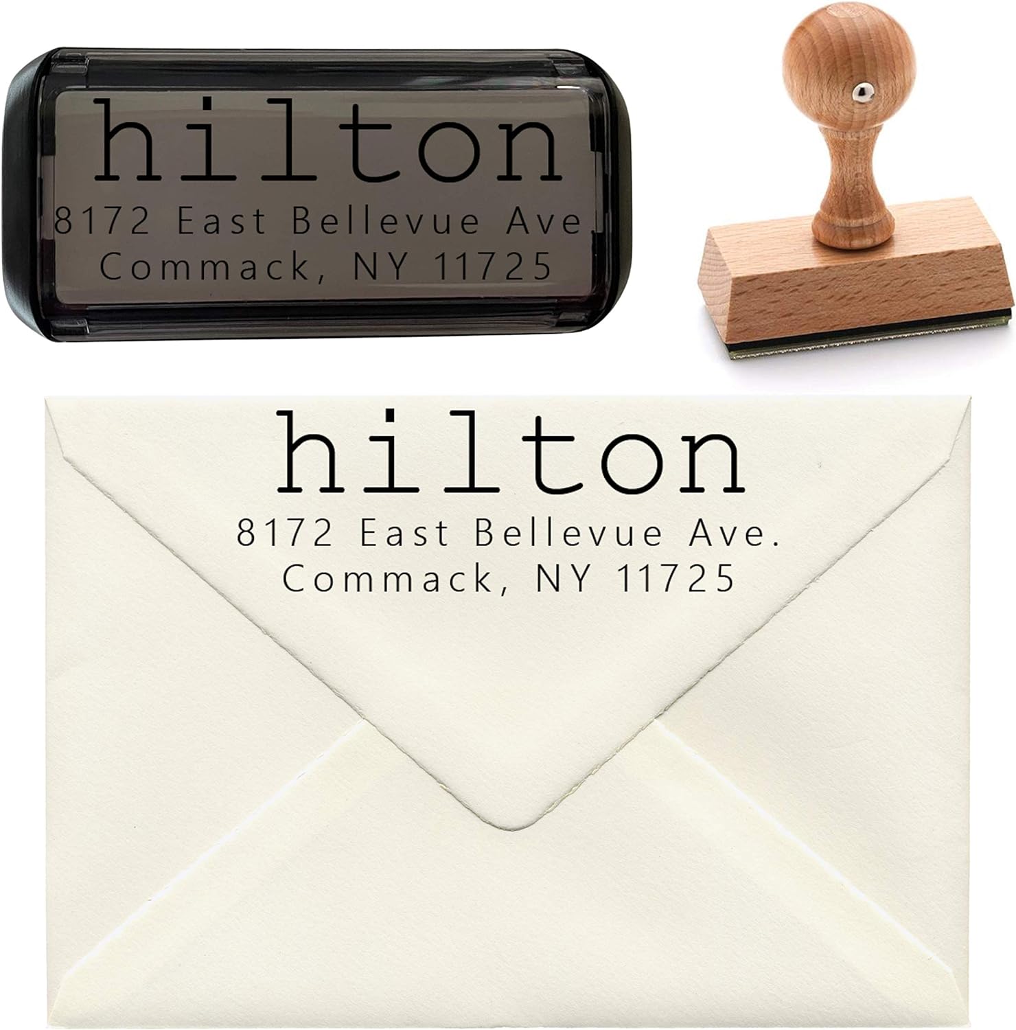 Custom Return Address Stamp | Self Inking Return Address Stamps | Personalized Address Stamp Pickled Stamps (Design 5)