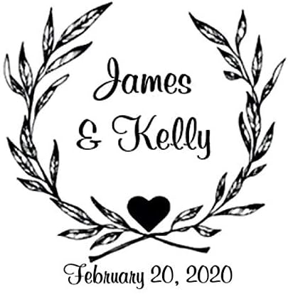 Custom Self Inking Save The Date Stamps Personalized Round Wedding Stamp Invitation - 1 9/16 Wedding Stamp