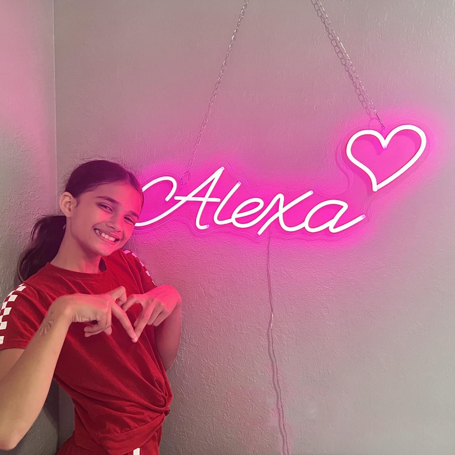 SIGNCLUBS Custom Neon Signs for Wall Decor, Large Personalized Neon Sign with Dimmer Customized Light Up Sign Birthday Christmas Wedding Gift Bar Party Bedroom Customizable Neon Logo Name Light