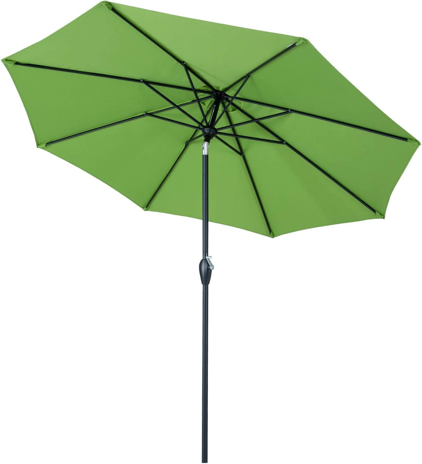 Tempera 9' Outdoor Market Patio Table Umbrella with Push Button Tilt and Crank,Large Sun Umbrella with Sturdy Pole&Fade resistant canopy,Easy to set