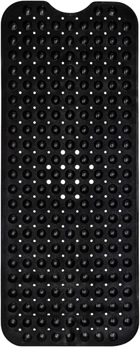 ENKOSI Large Non Slip Bath Mat - 40 x 16 Inch Bathroom Mat for Bathtub - Anti Slip Bathmat for Tub (Black)