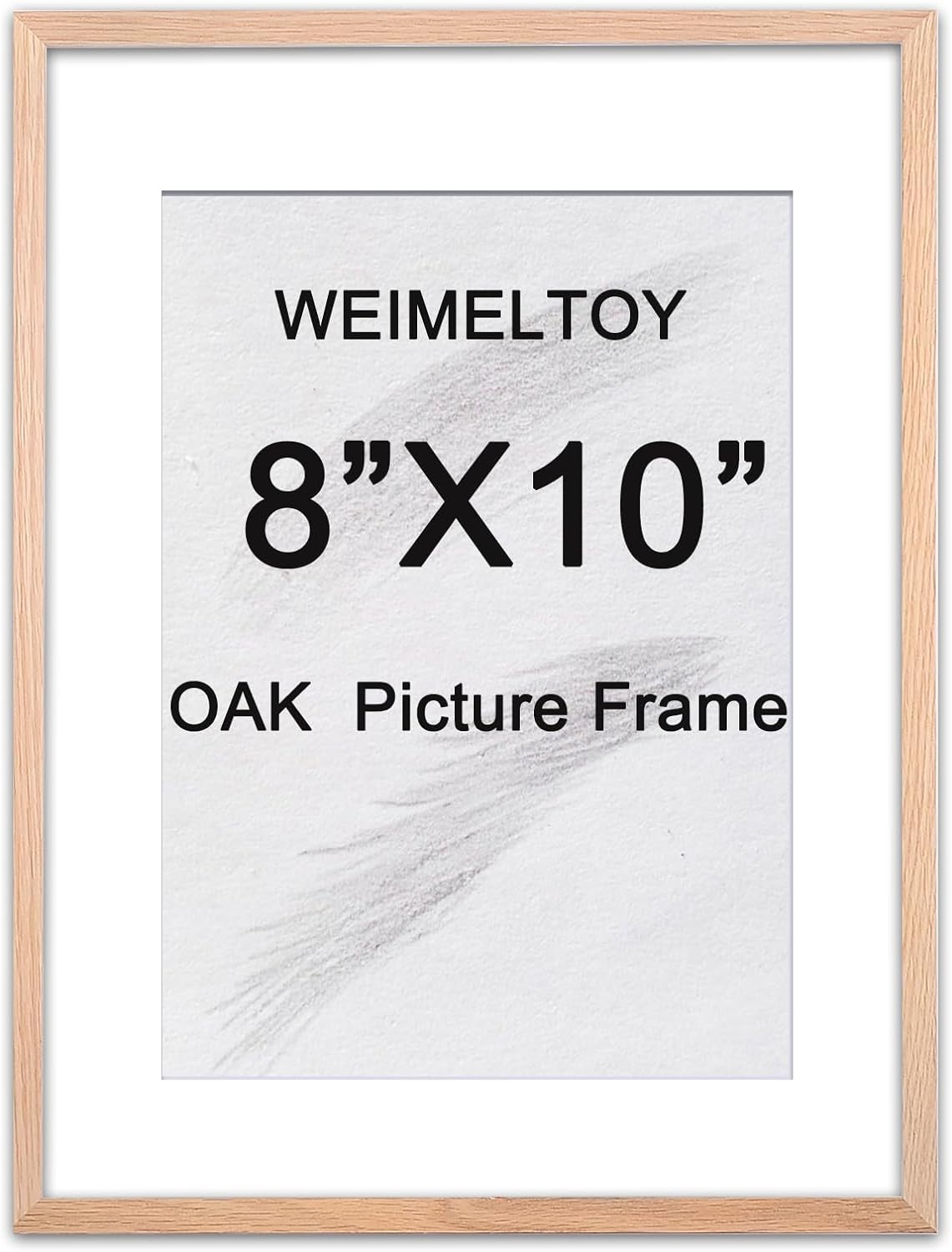 WEIMELTOY 8 X 10 Picture Frame Solid Wood, Oak Wood Wedding Photo Frame, Poster Frame, Oil Painting Frame, Hanging Wall Art Gallery Frame, Certificate Document Diploma Frame, Christmas Gift, 1pc