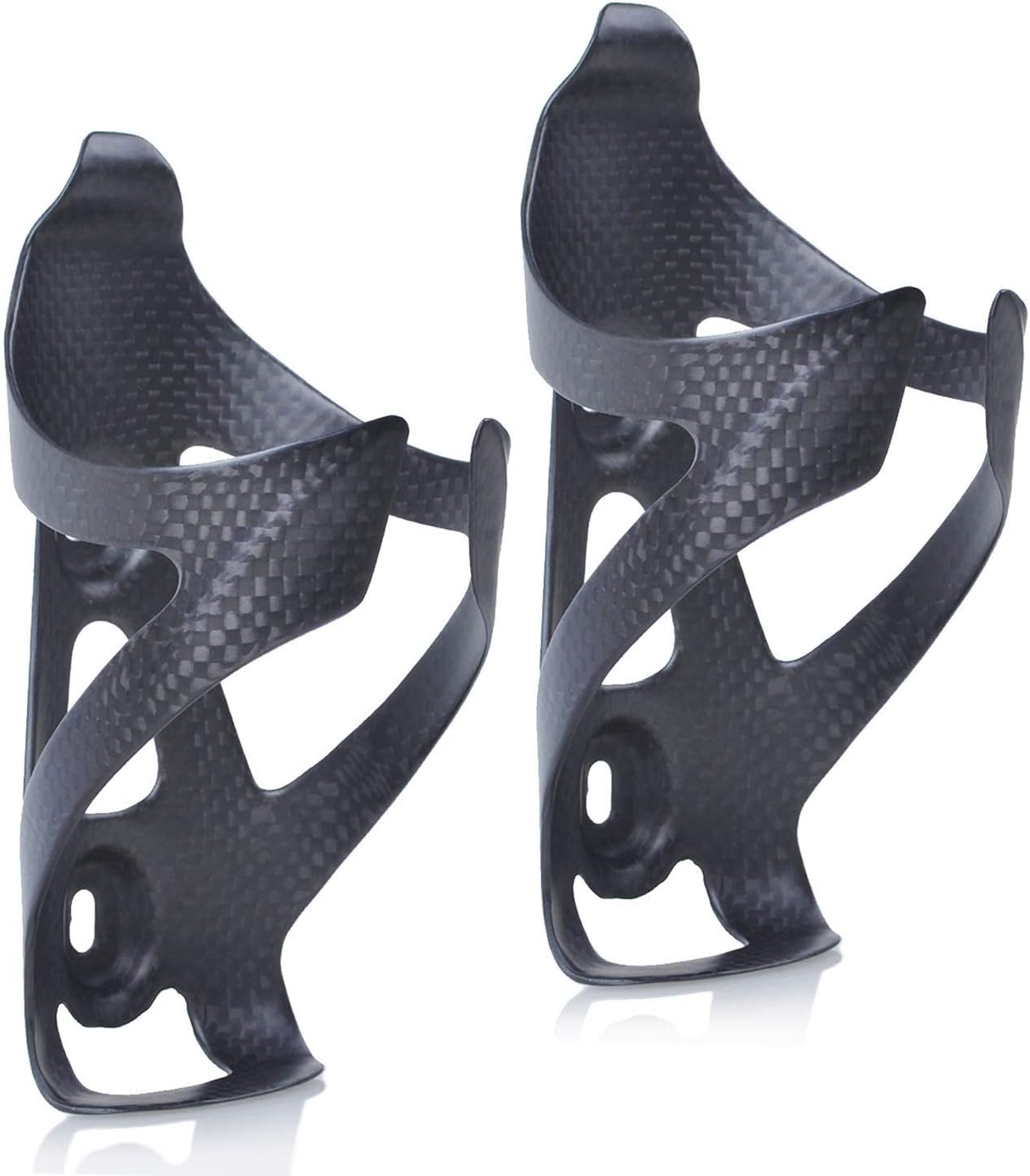 ThinkTop 2 Pack Ultra-Light Full Carbon Fiber Bicycle Bike Drink Water Bottle Cage Holder Brackets for Road Bike MTB Cycling