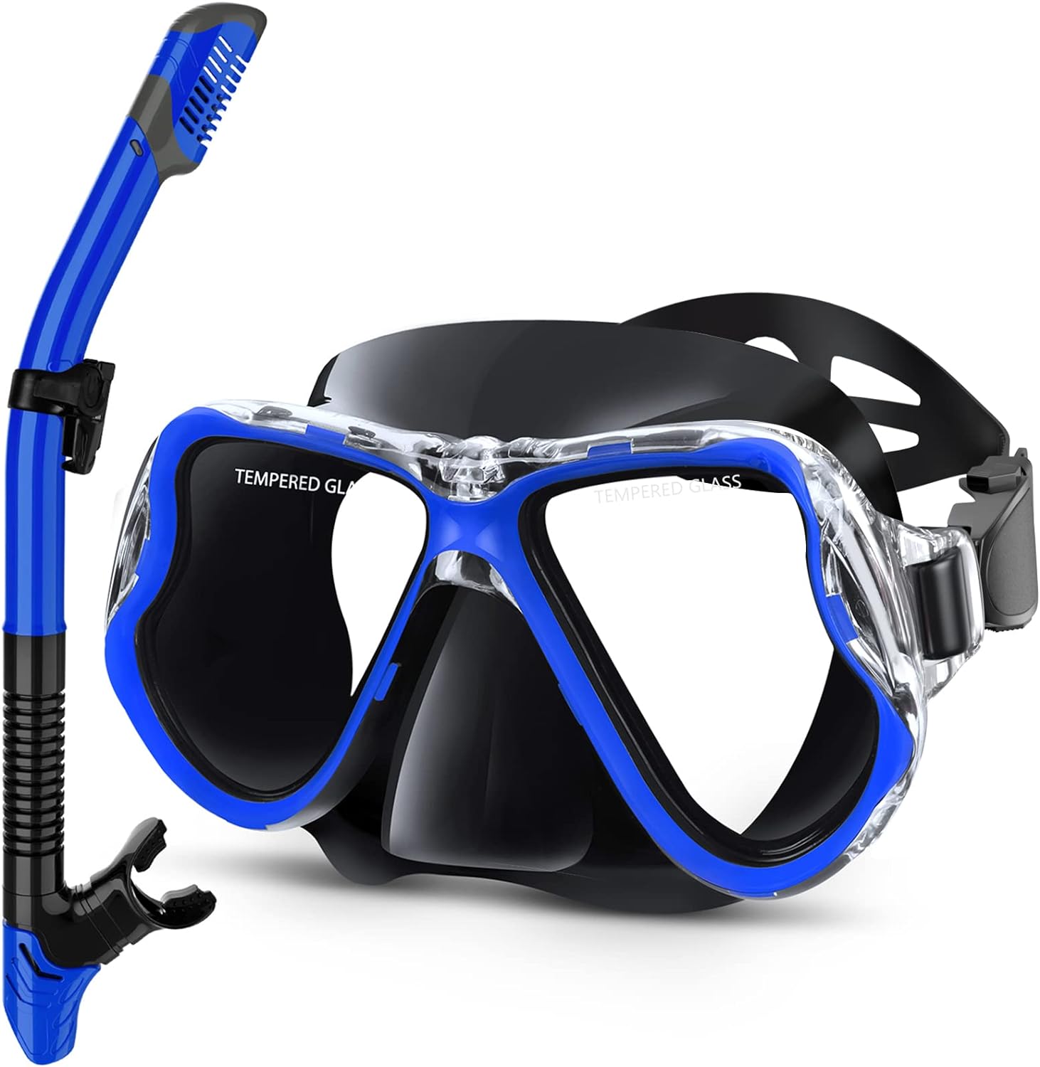 Greatever Dry Snorkel Set,Panoramic Wide View,Anti-Fog Scuba Diving Mask,Professional Snorkeling Gear