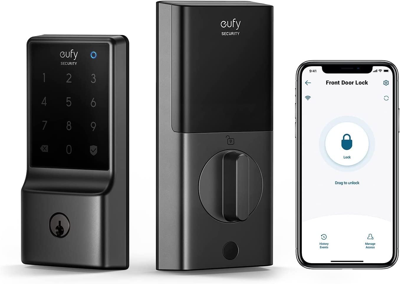 eufy Security C210 WiFi Smart Lock - Keyless Entry, Touchscreen Keypad, App Control, No Bridge, Easy Installation, BHMA Certified