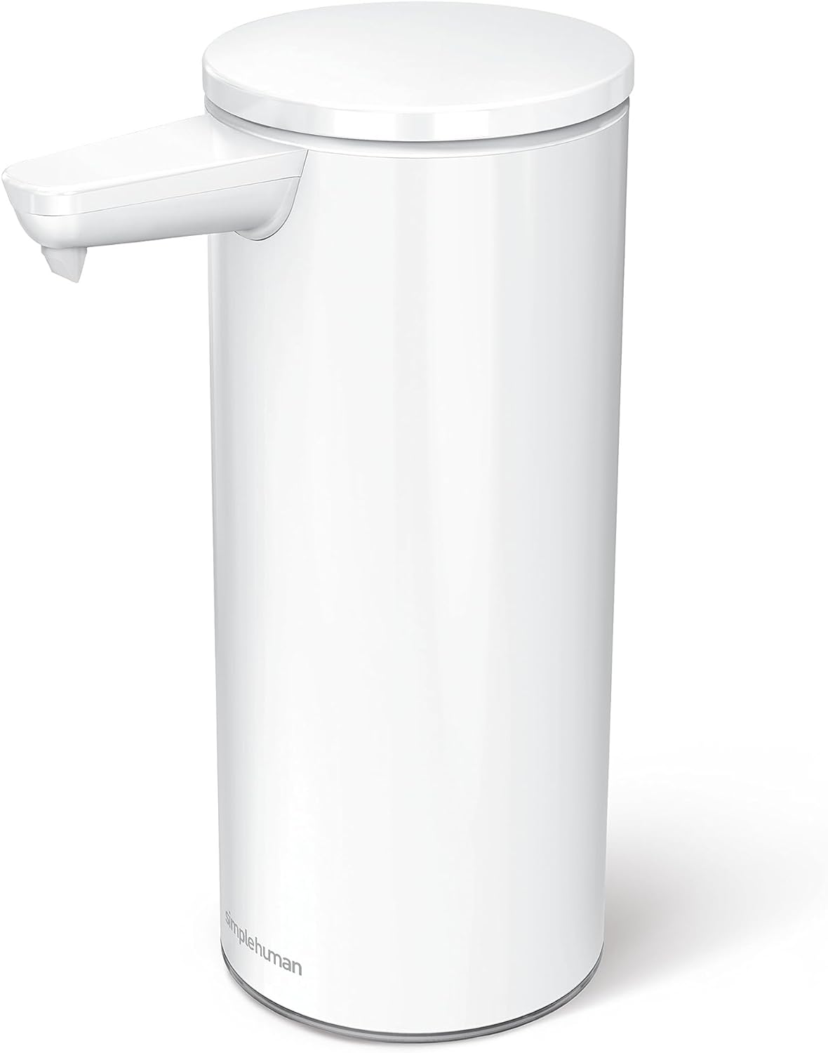 simplehuman 9 oz. Touch-Free Sensor Liquid Soap Pump Dispenser, White Stainless Steel