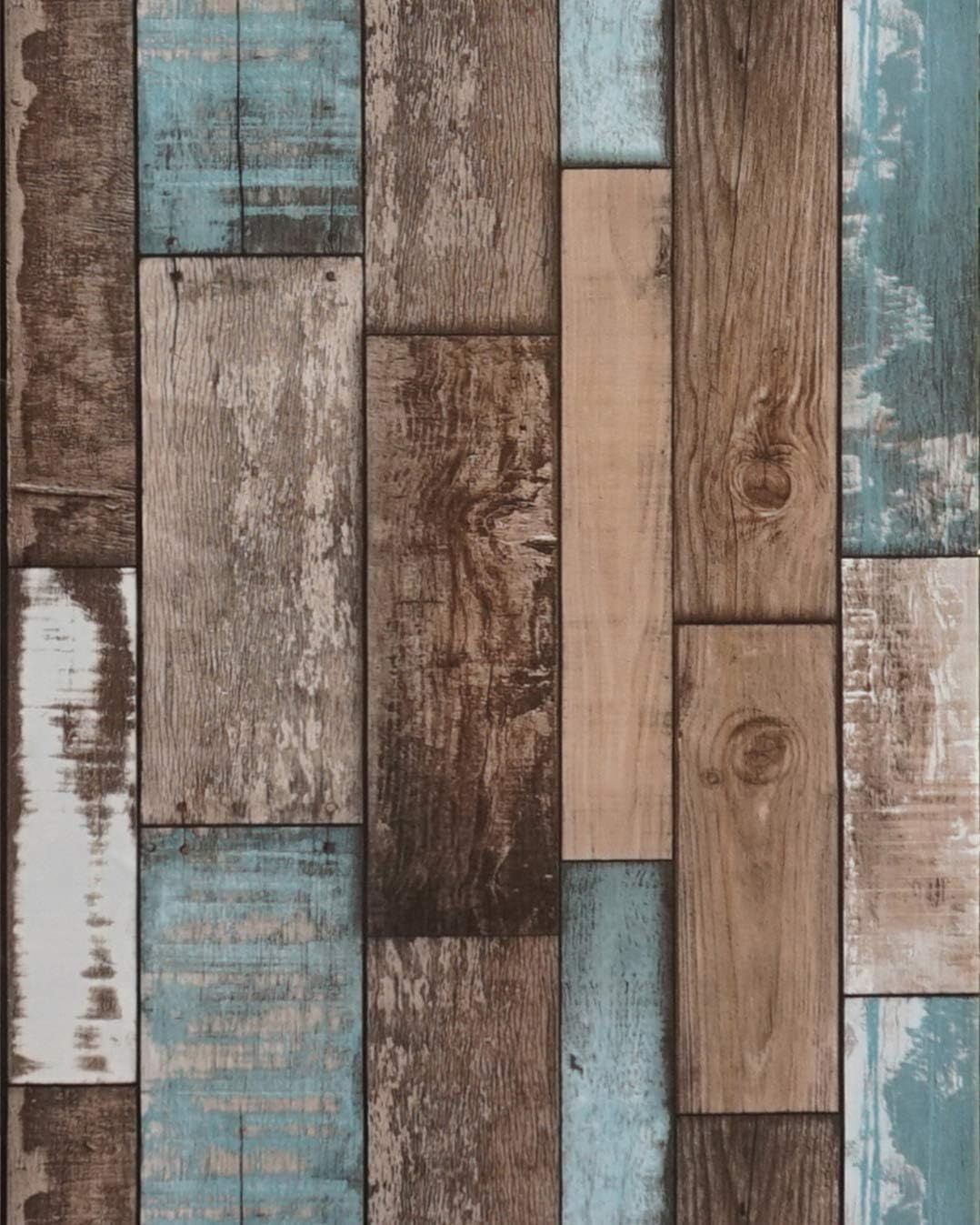 118''x17.7''Wood Wallpaper Peel and Stick Wood Contact Paper Wood Plank Wallpaper Stick and Peel Self Adhesive Wallpaper Removable Wallpaper Rustic Distressed Wood Look Wallpaper Faux Vinyl Roll