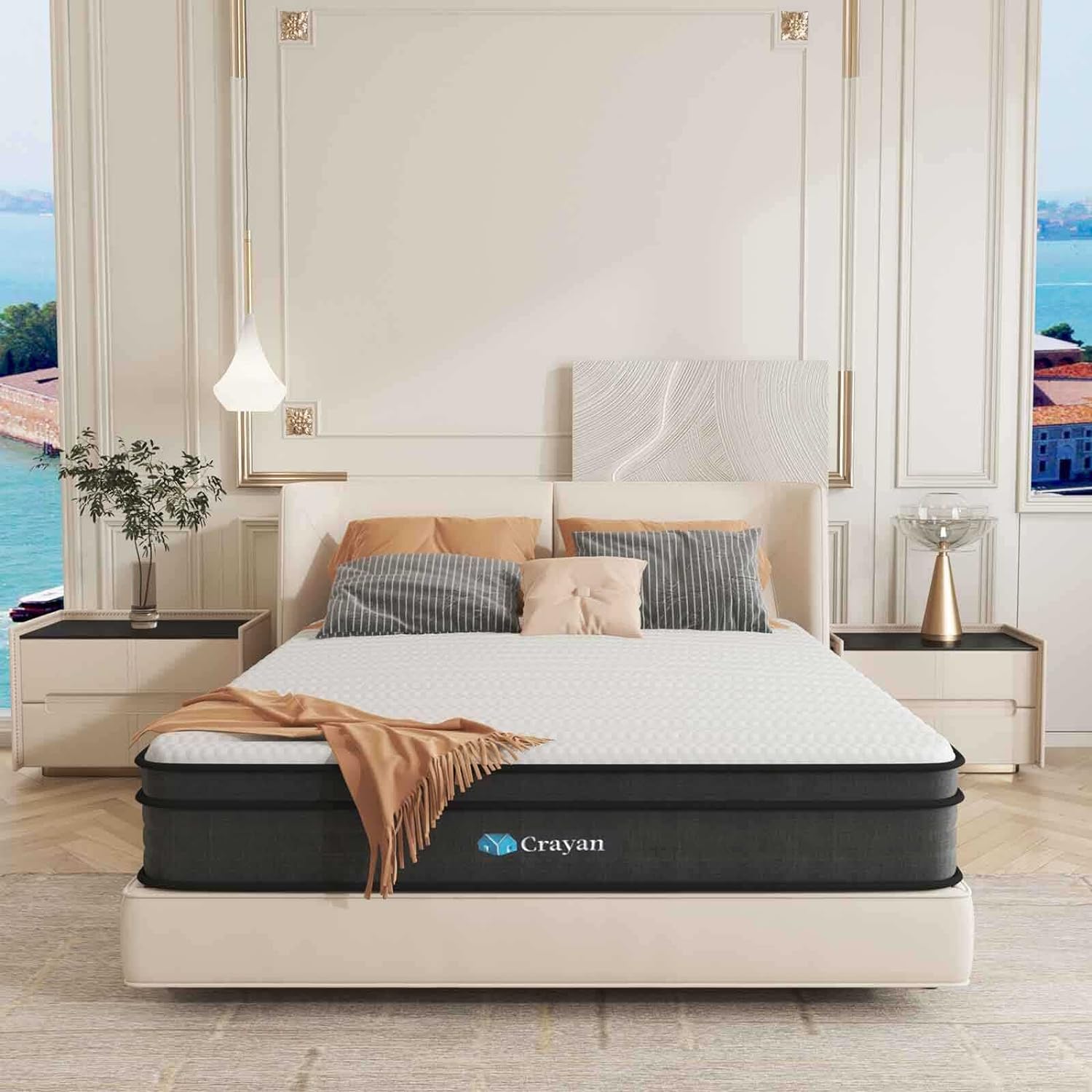 Crayan Full Mattress, 10 Inch Memory Foam Mattress Full Size, Hybrid Mattress in a Box with Individual Pocket Spring for Motion Isolation & Silent Sleep, Pressure Relief, CertiPUR-US, Medium Firm