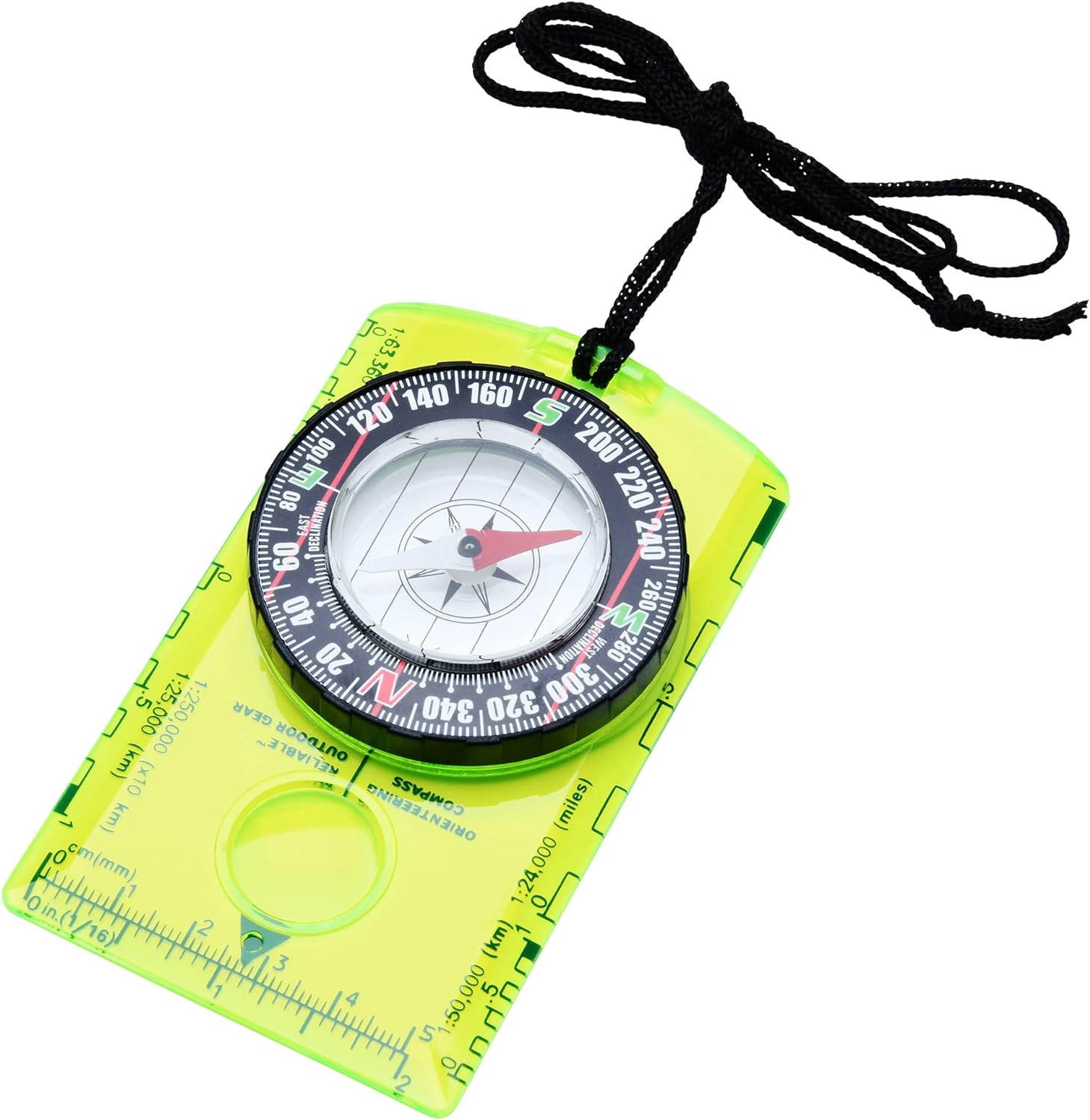 Professional Boy Scout Compass - Liquid Filled, Rotating Bezel, Magnetic Heading - for Navigation, Orienteering and Survival