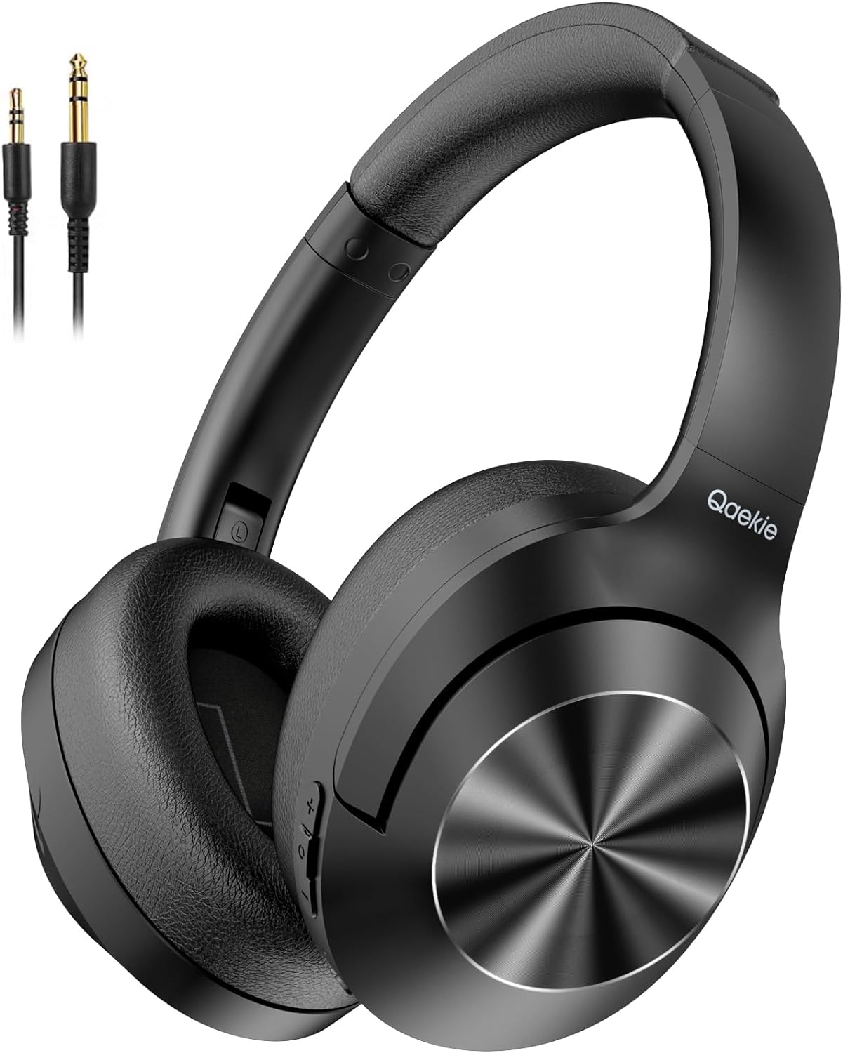 Qaekie Active Noise Cancelling Headphones - 100H Playtime Wireless Over Ear Bluetooth Headphones Deep Bass, Noise Canceling Wireless Headphones with Mic, HiFi Audio for Adults Travel/Home/Office